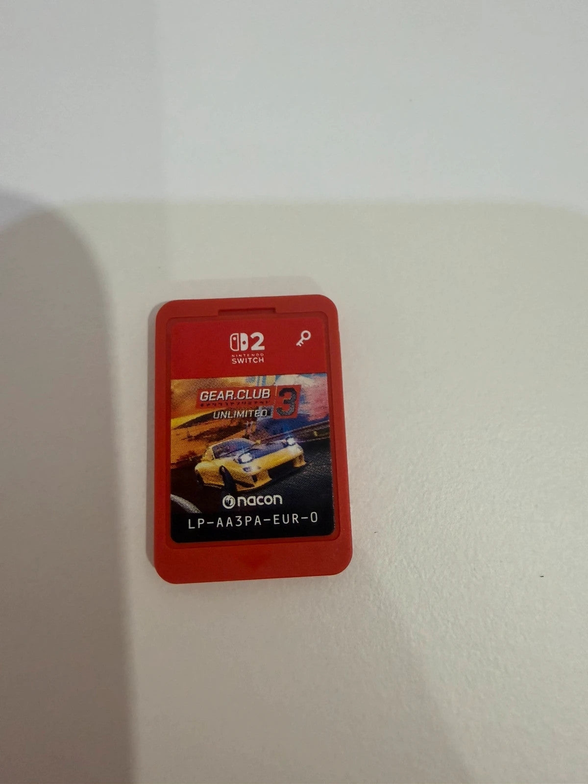 Gear Club Unlimited 3 video game cartridge and case for Nintendo Switch 2, very good condition.