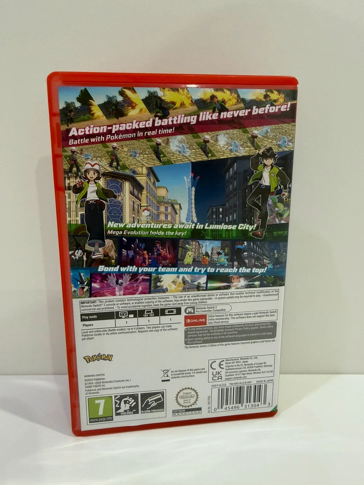 Pokémon video game cartridge and case for Nintendo Switch 2, very good condition.