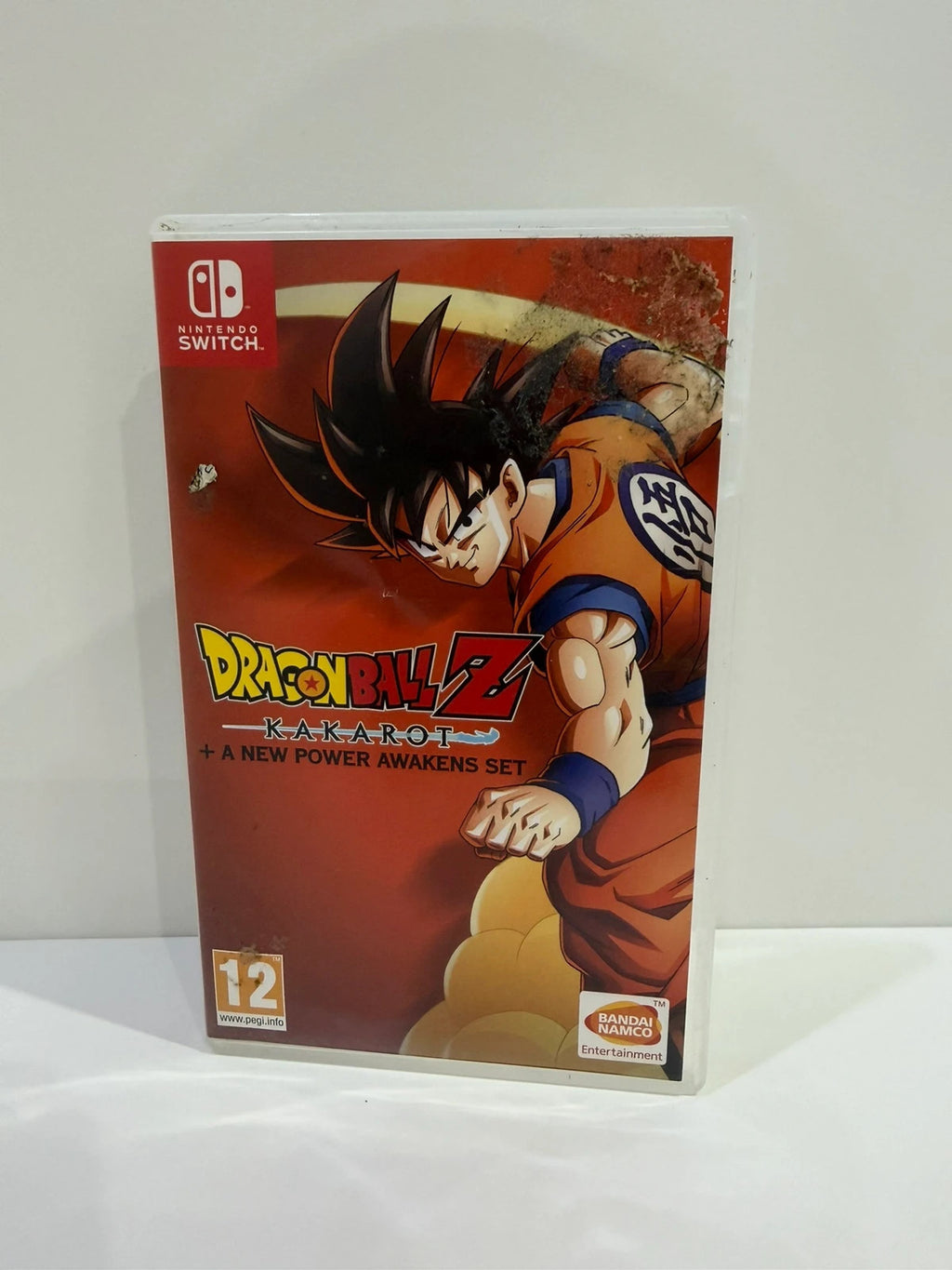 Dragon Ball Z Kakarot Nintendo Switch game cartridge with colorful cover art and logo.