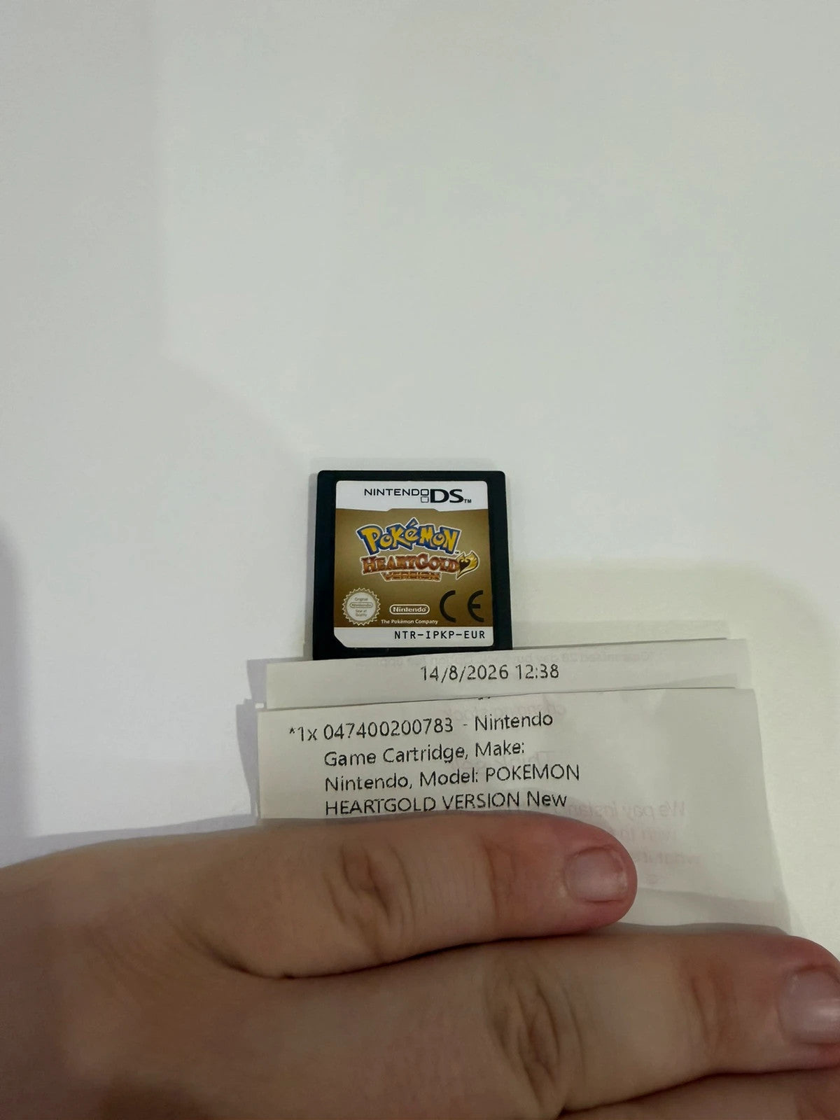 Nintendo DS Pokémon HeartGold game cartridge with case and cover, very good condition.