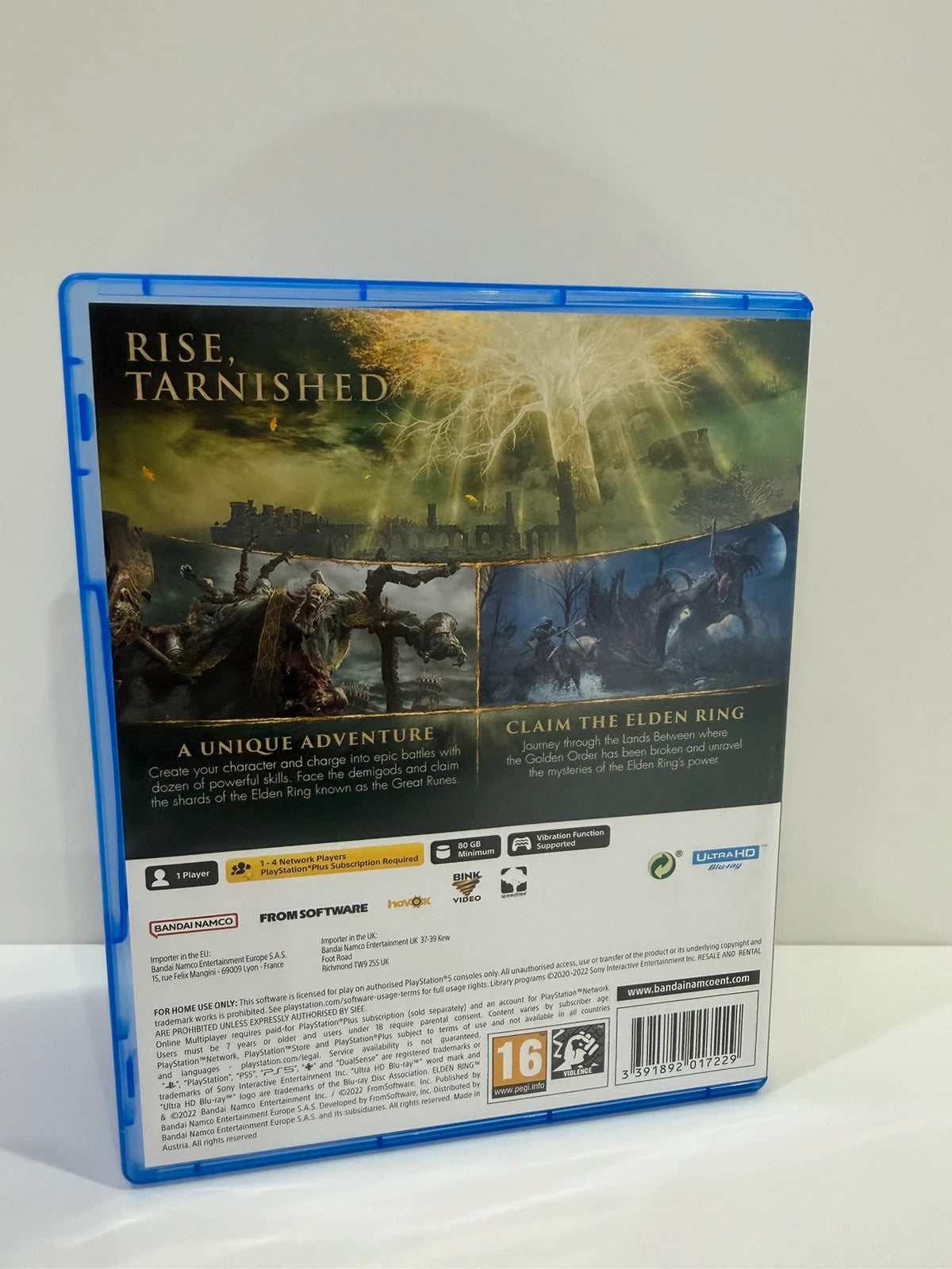 Elden Ring PS5 game disc and case, very good condition, no manual included.
