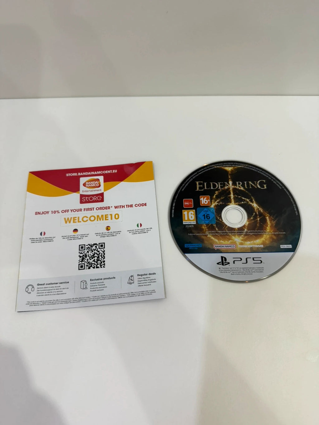 Elden Ring PS5 game disc and case, very good condition, no manual included.