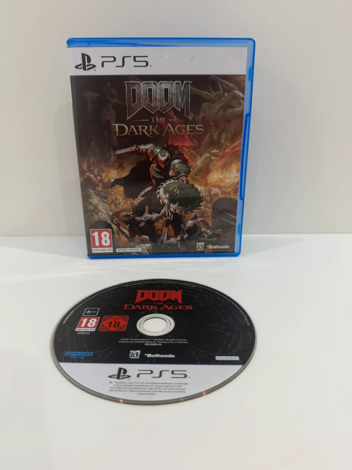 DOOM The Dark Ages PS5 game case with disc, no manual, very good condition.