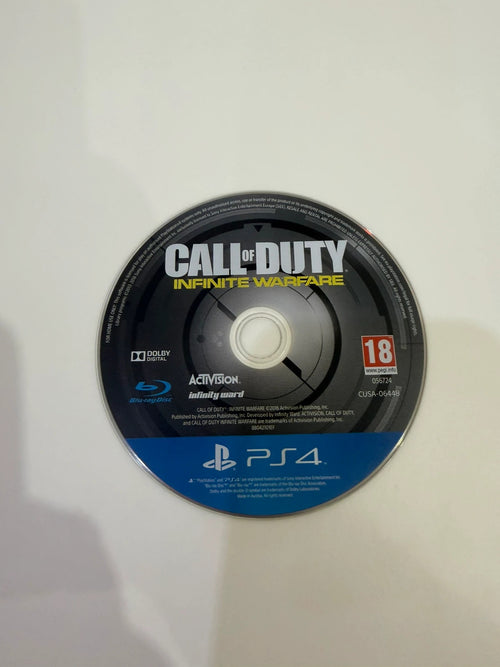 Call Of Duty Infinite Warfare PS4 game disc with case and cover, very good condition.