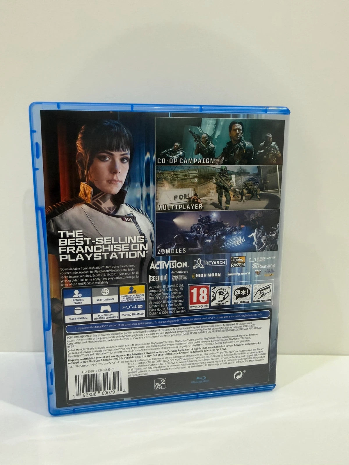Call of Duty black PS4 game disc and case with cover art.