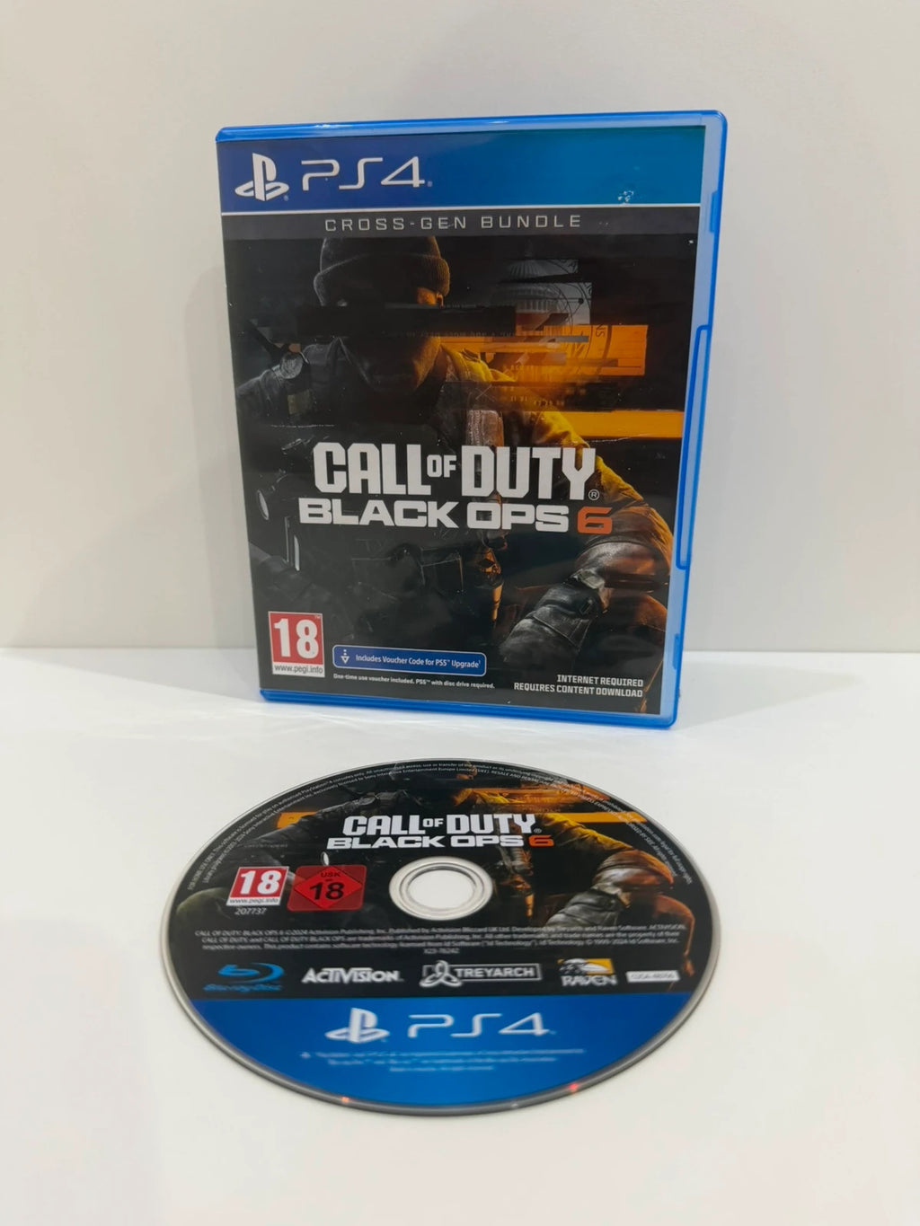 Call of Duty black PS4 game disc with case and cover art.