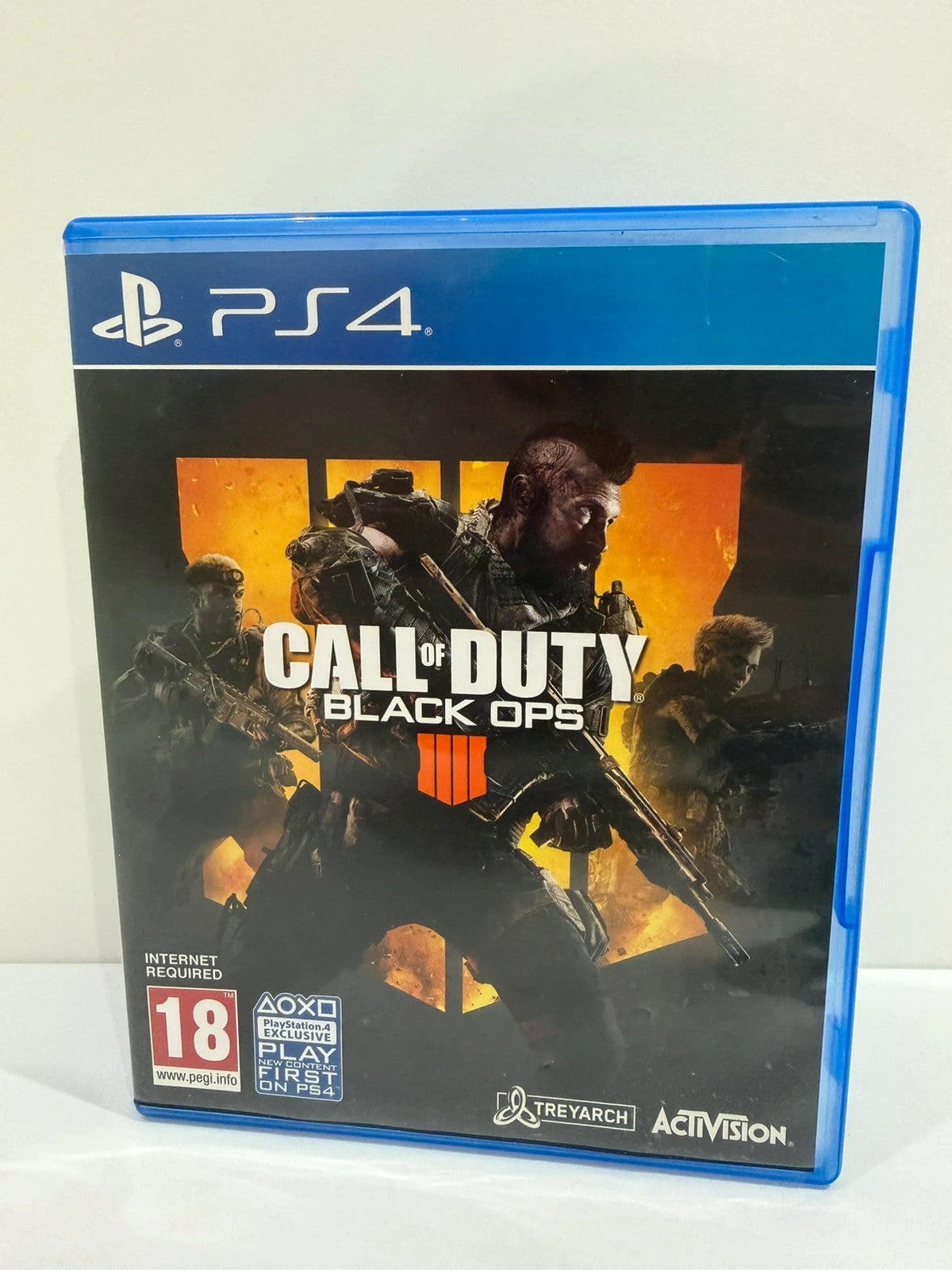 Call of Duty black PS4 game disc with cover art and case, no manual.