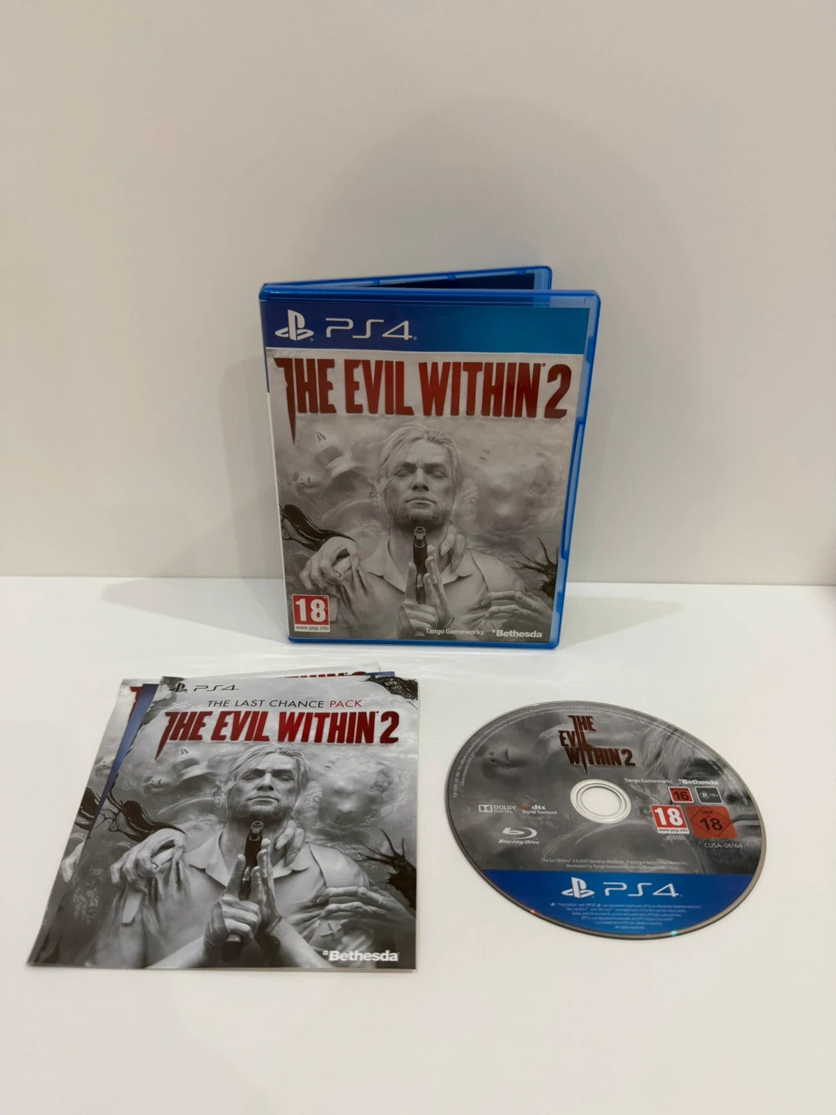 The Evil Within 2 PS4 game case with disc, manual, and cover in very good condition.