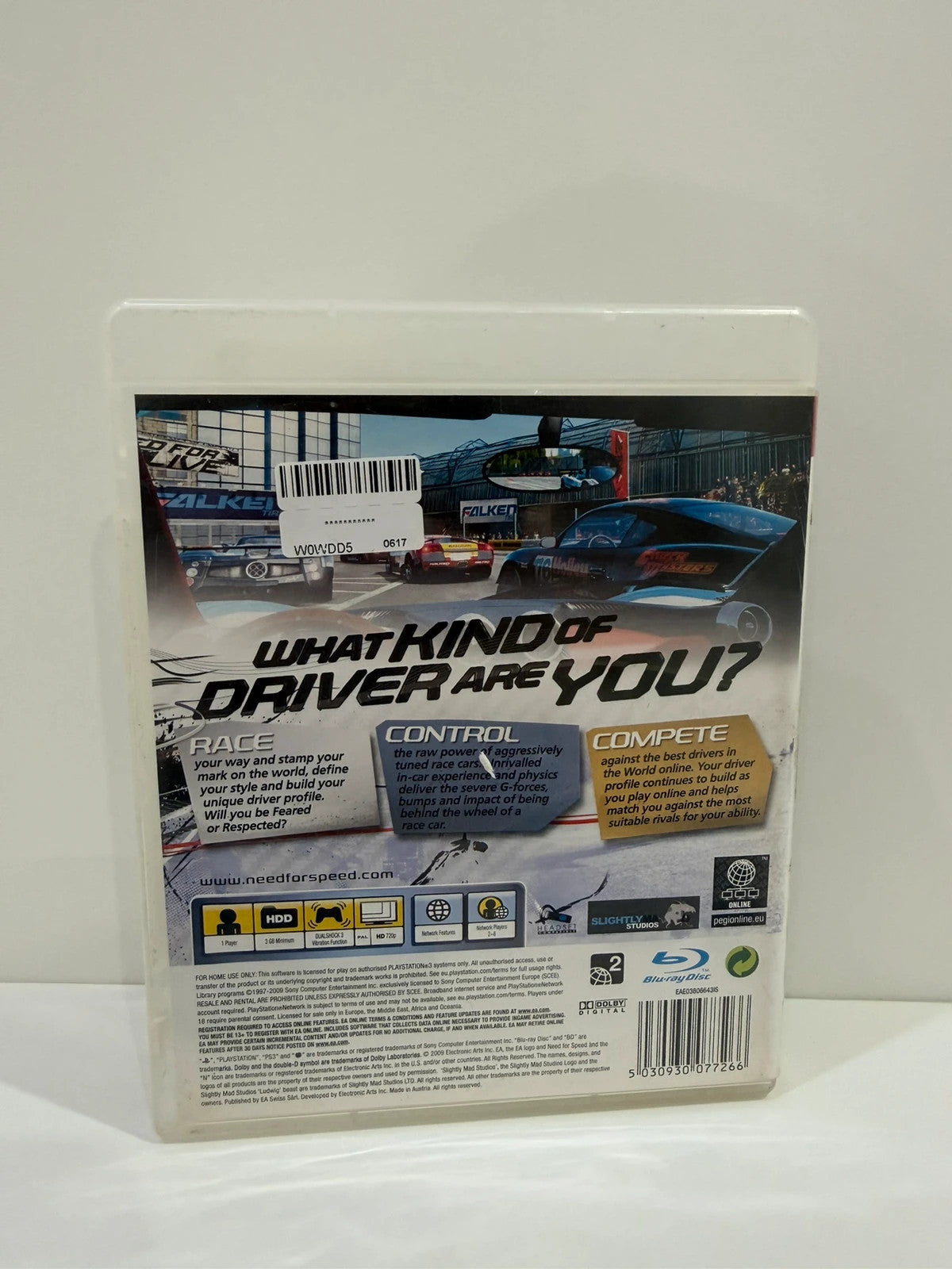 Need For Speed Shift video game for PlayStation 3 with manual and case.