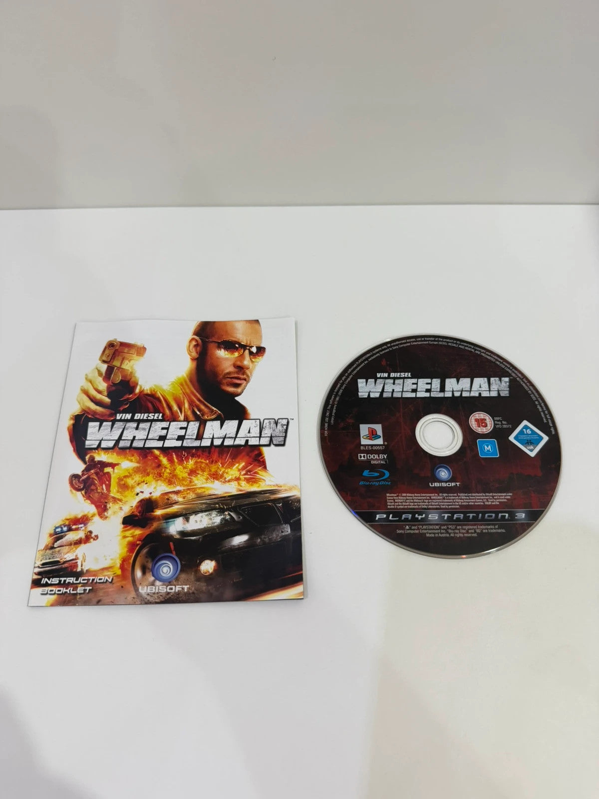 Wheelman PS3 video game complete with manual, featuring Vin Diesel, very good condition.