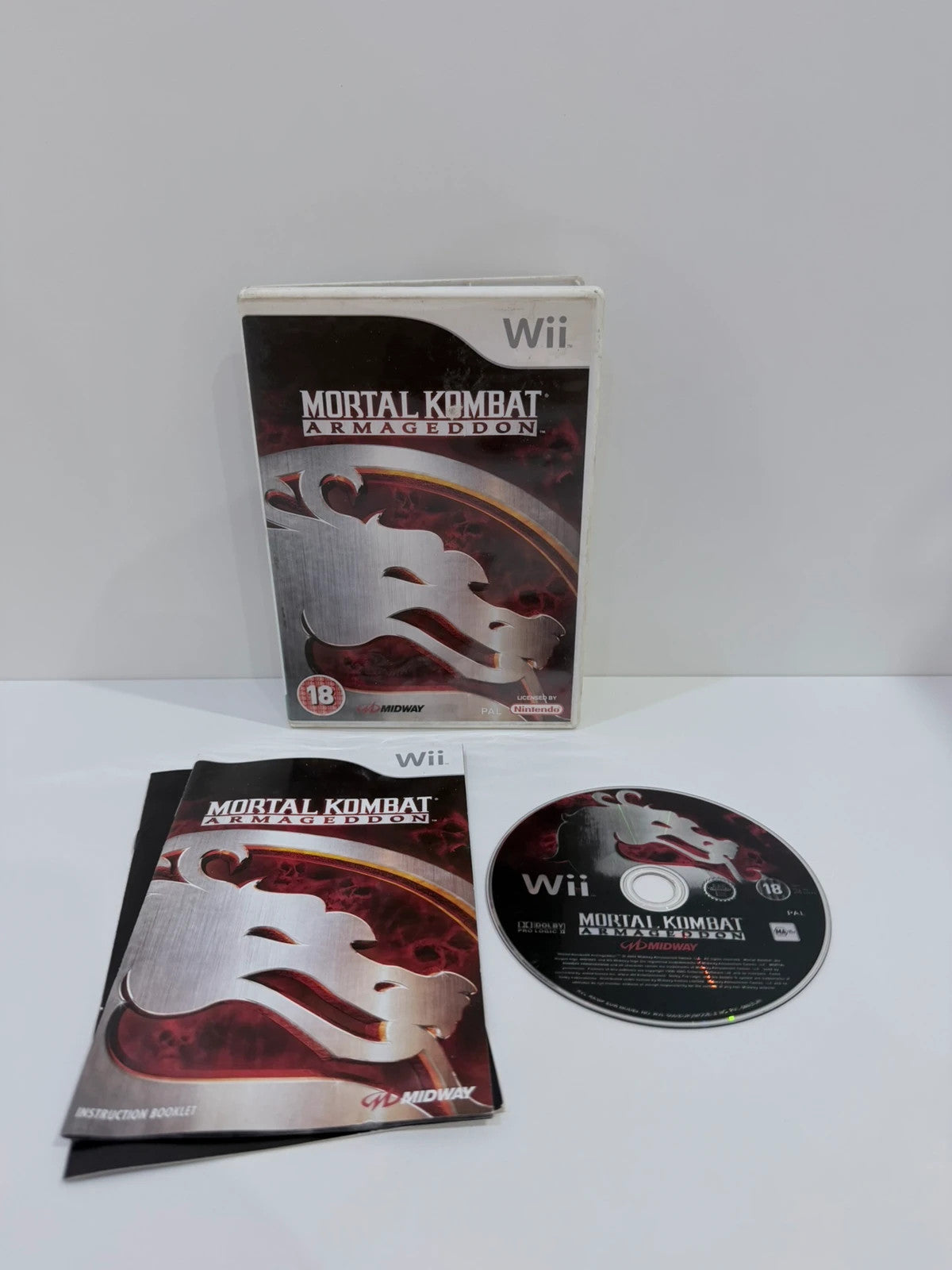 Mortal Kombat Armageddon Nintendo Wii game complete with manual and original case.