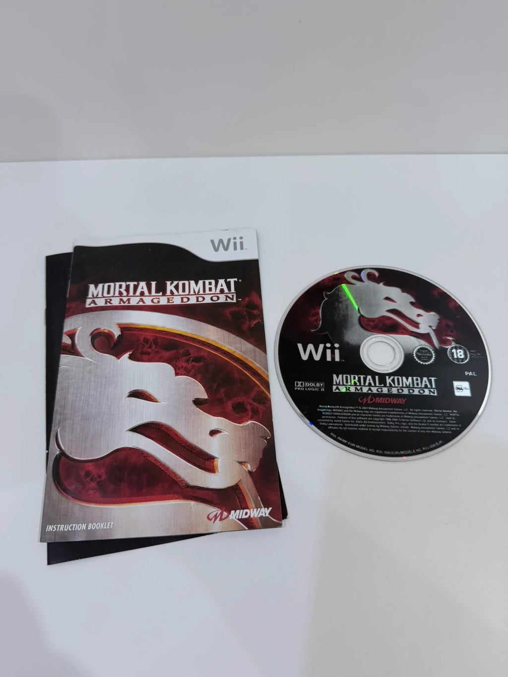 Mortal Kombat Armageddon Nintendo Wii game complete with manual and original case.