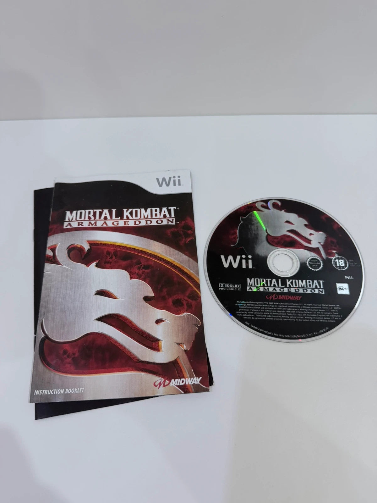 Mortal Kombat Armageddon Nintendo Wii game complete with manual and original case.