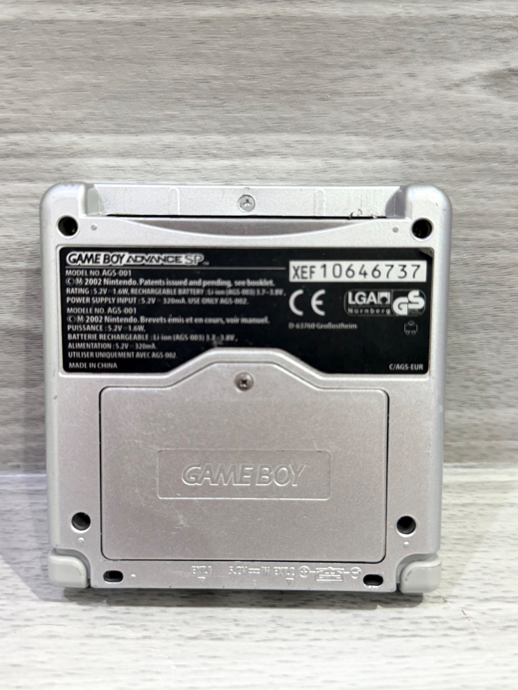 Nintendo Game Boy Advance SP Tribal Silver Handheld Console Unboxed Tested