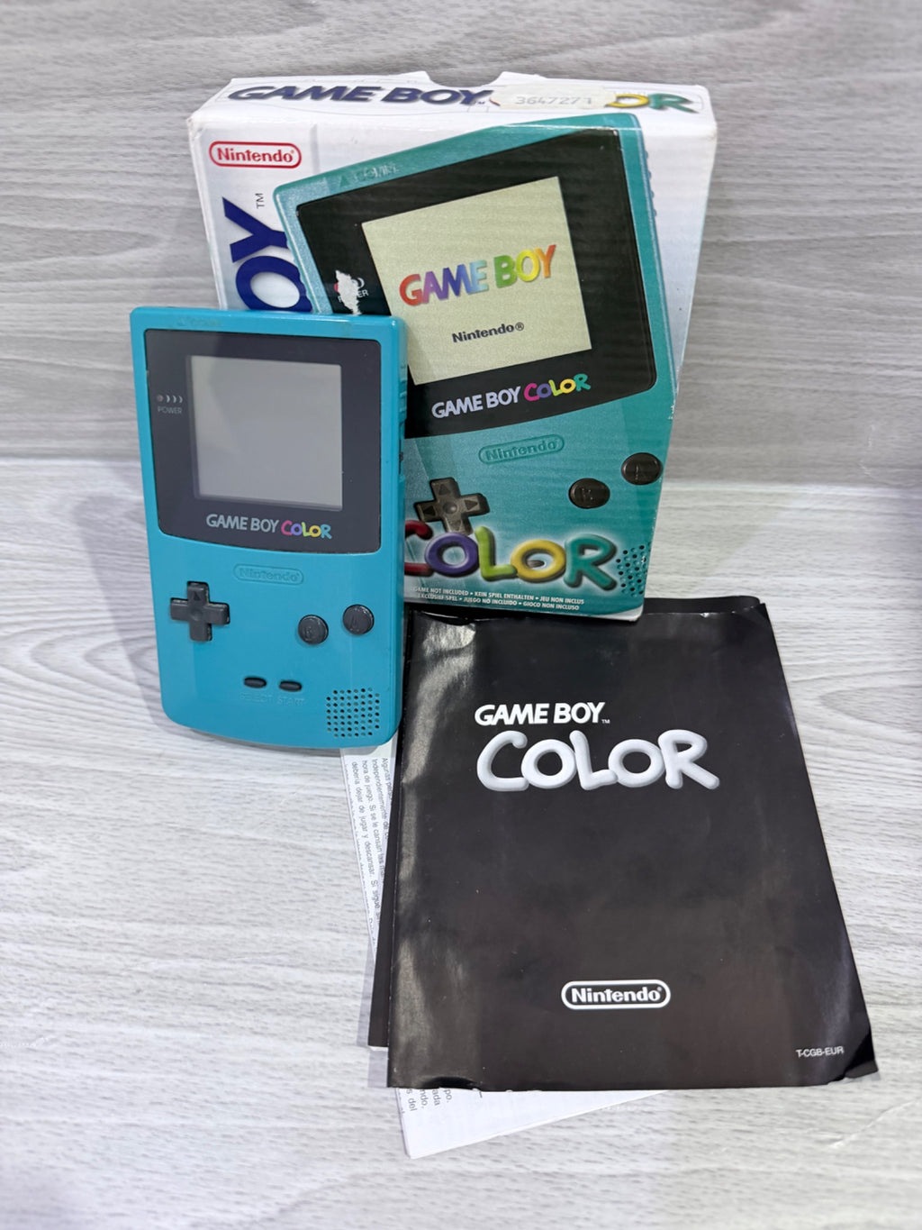 Nintendo Game Boy Color Teal Handheld Console Boxed Tested Working