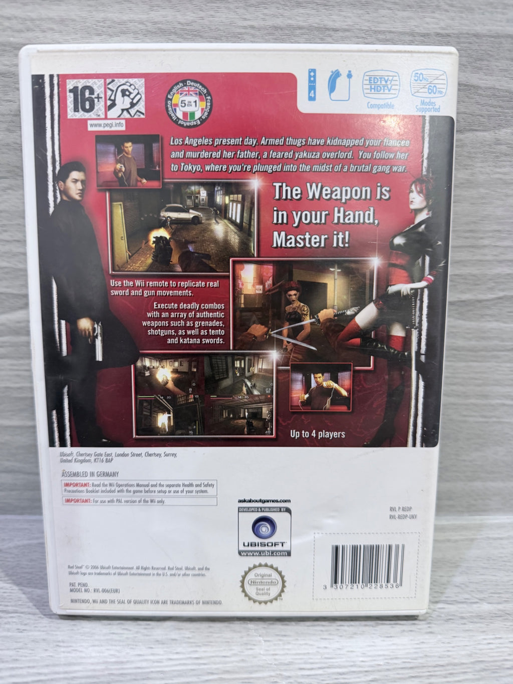 Red Steel Nintendo Wii Complete With Manual PAL UK Tested Working