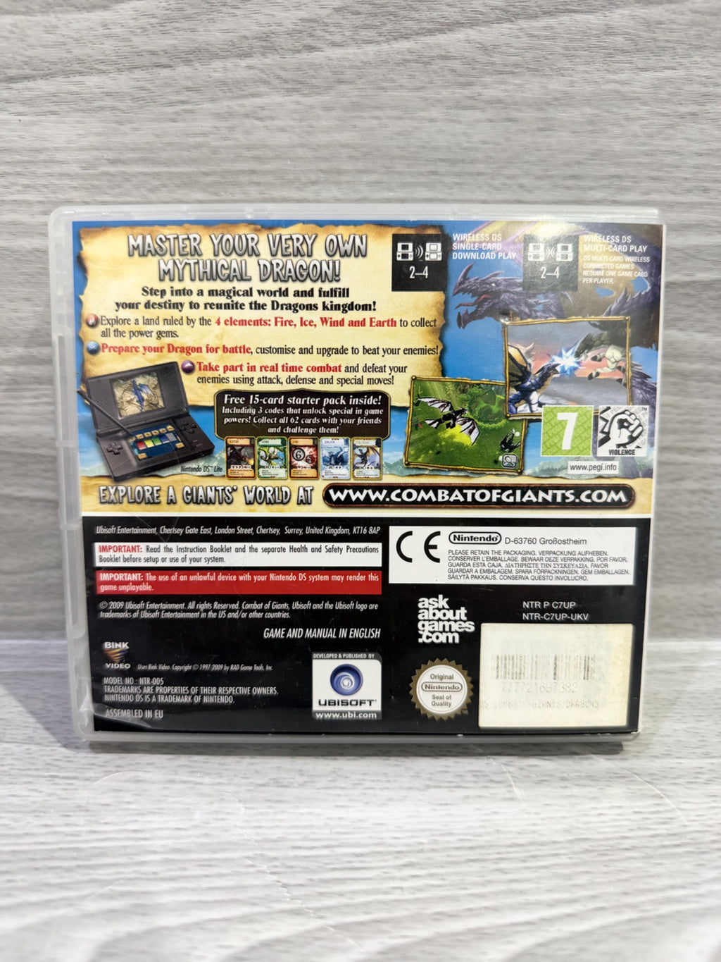 Combat Of Giants: Dragons Nintendo DS Complete With Manual PAL UK Tested Working