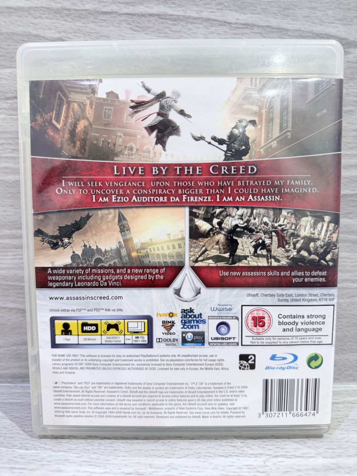 Assassin's Creed II/2 (15) Sony PlayStation 3 No Manual PAL UK Tested Working