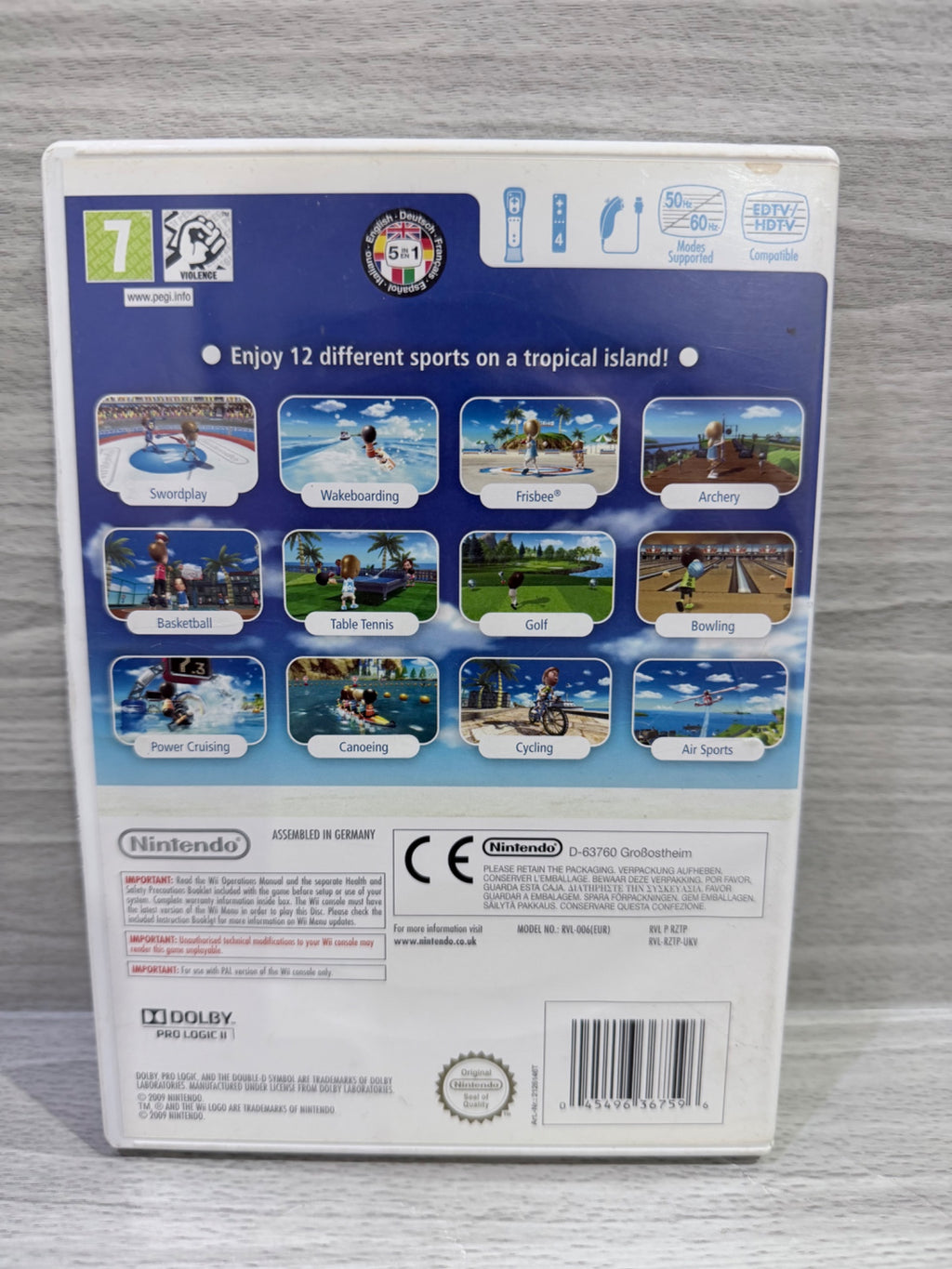 Wii Sports Resort (Normal DVD Case) Complete With Manual PAL UK Tested Working