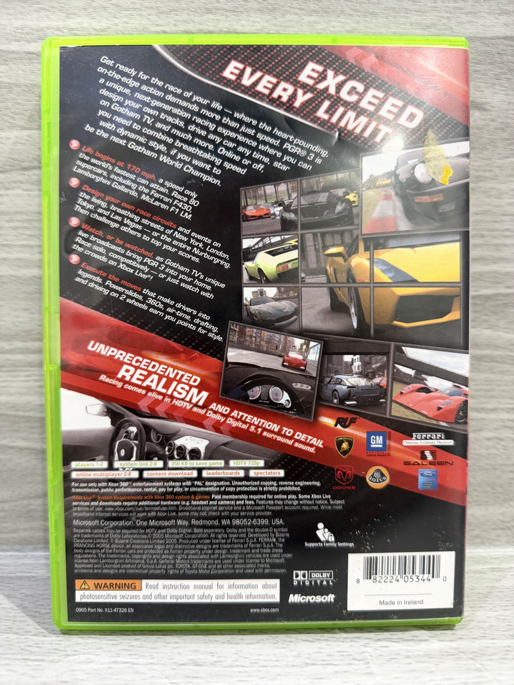 Project Gotham Racing 3 Microsoft Xbox 360 Complete With Manual PAL UK Tested
