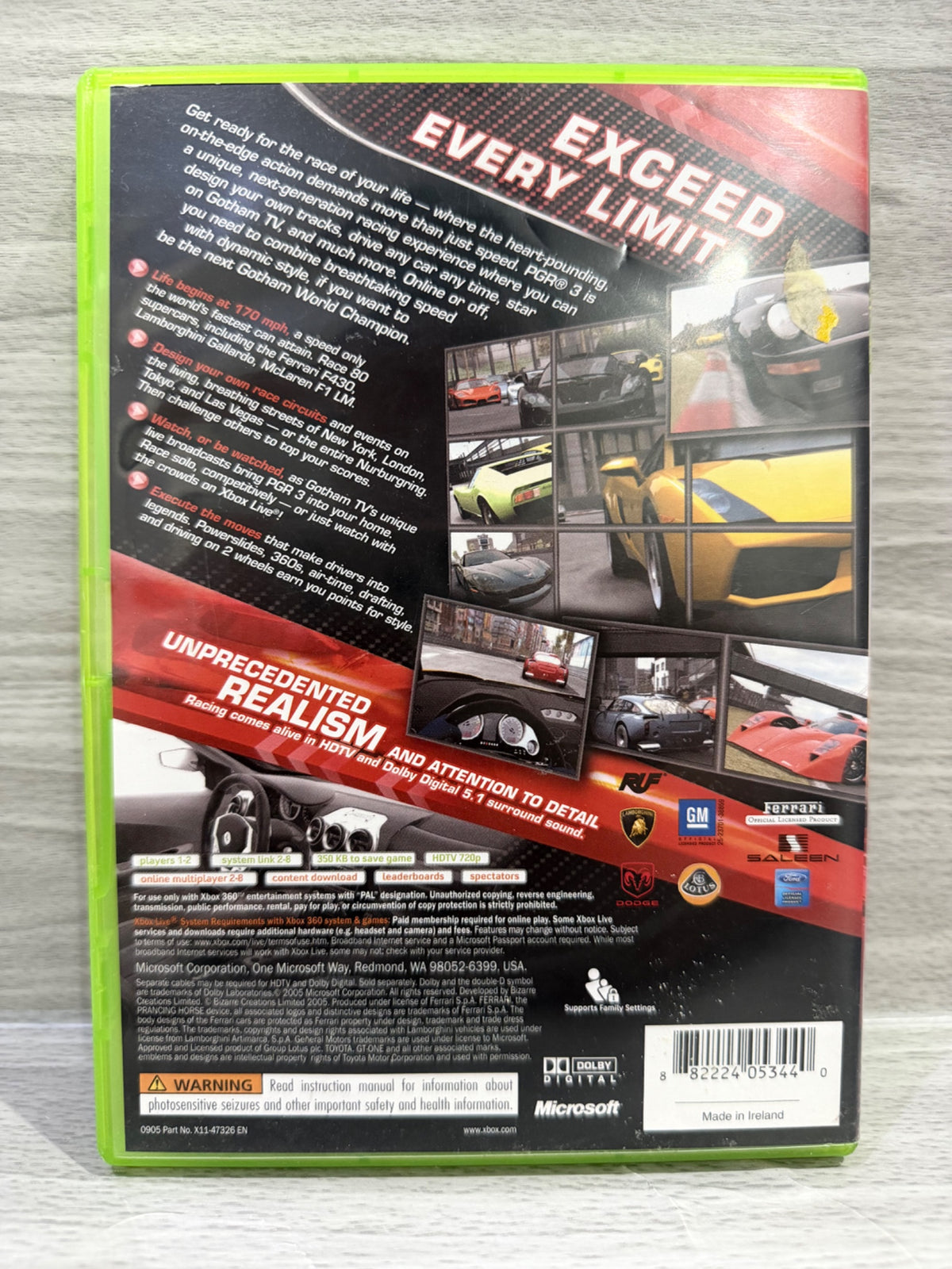 Project Gotham Racing 3 Microsoft Xbox 360 Complete With Manual PAL UK Tested