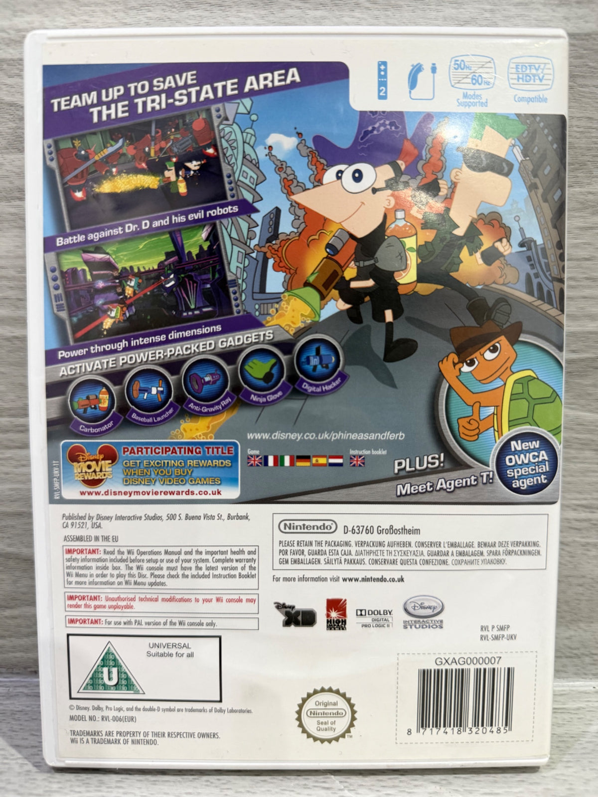 Phineas and Ferb Across the 2nd Dimension Wii Complete With Manual PAL UK Tested