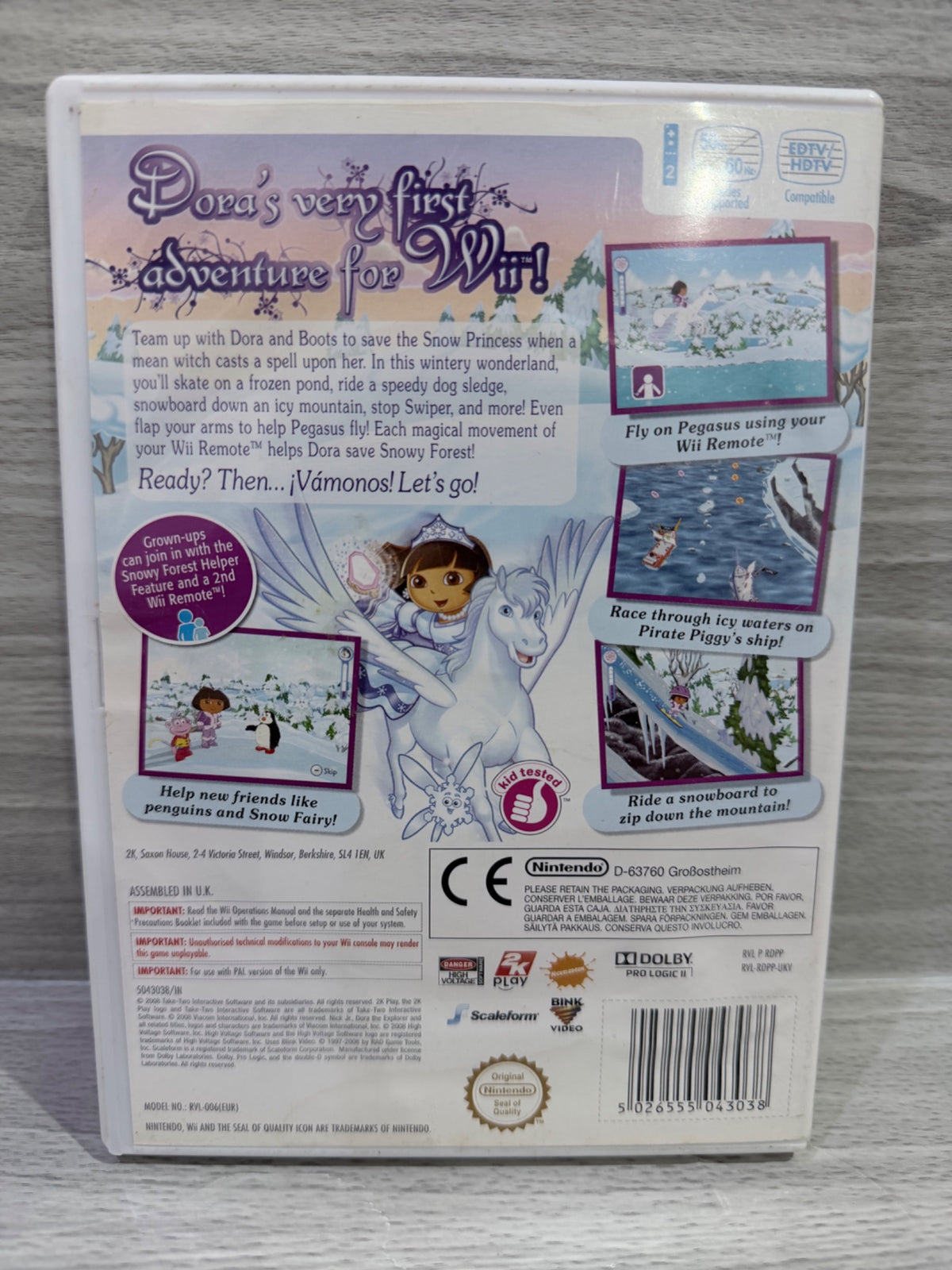 Dora Saves The Snow Princess Nintendo Wii Complete With Manual PAL UK Tested