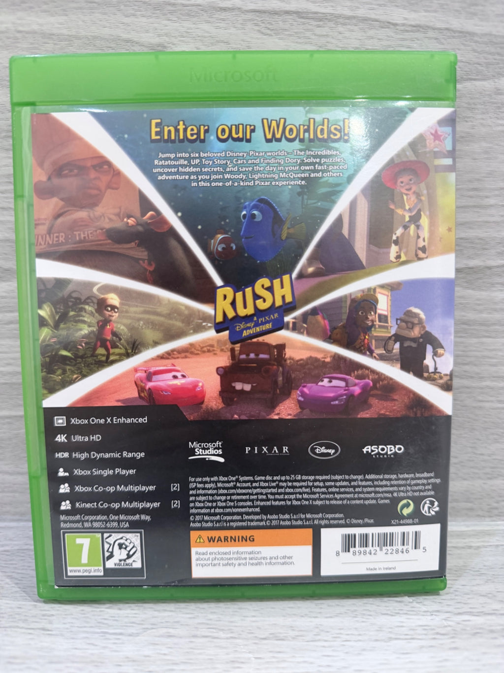 Rush: A Disney Pixar Adventure Microsoft Xbox One Boxed PAL UK Tested Working
