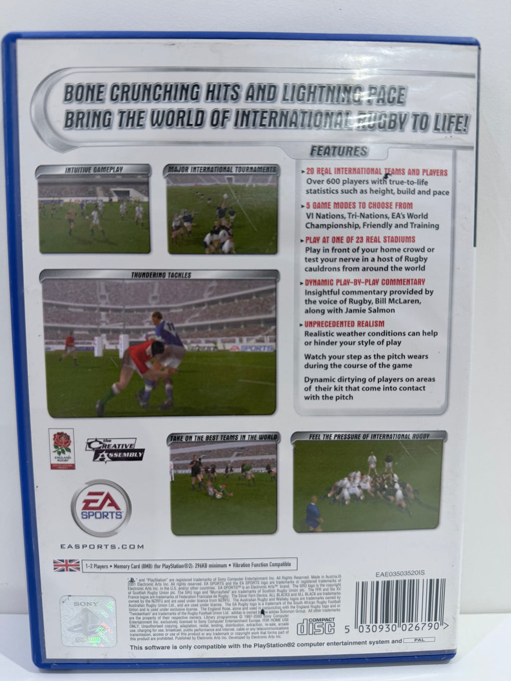 Rugby (EA) Sony PlayStation 2 Complete With Manual PAL UK Tested Working