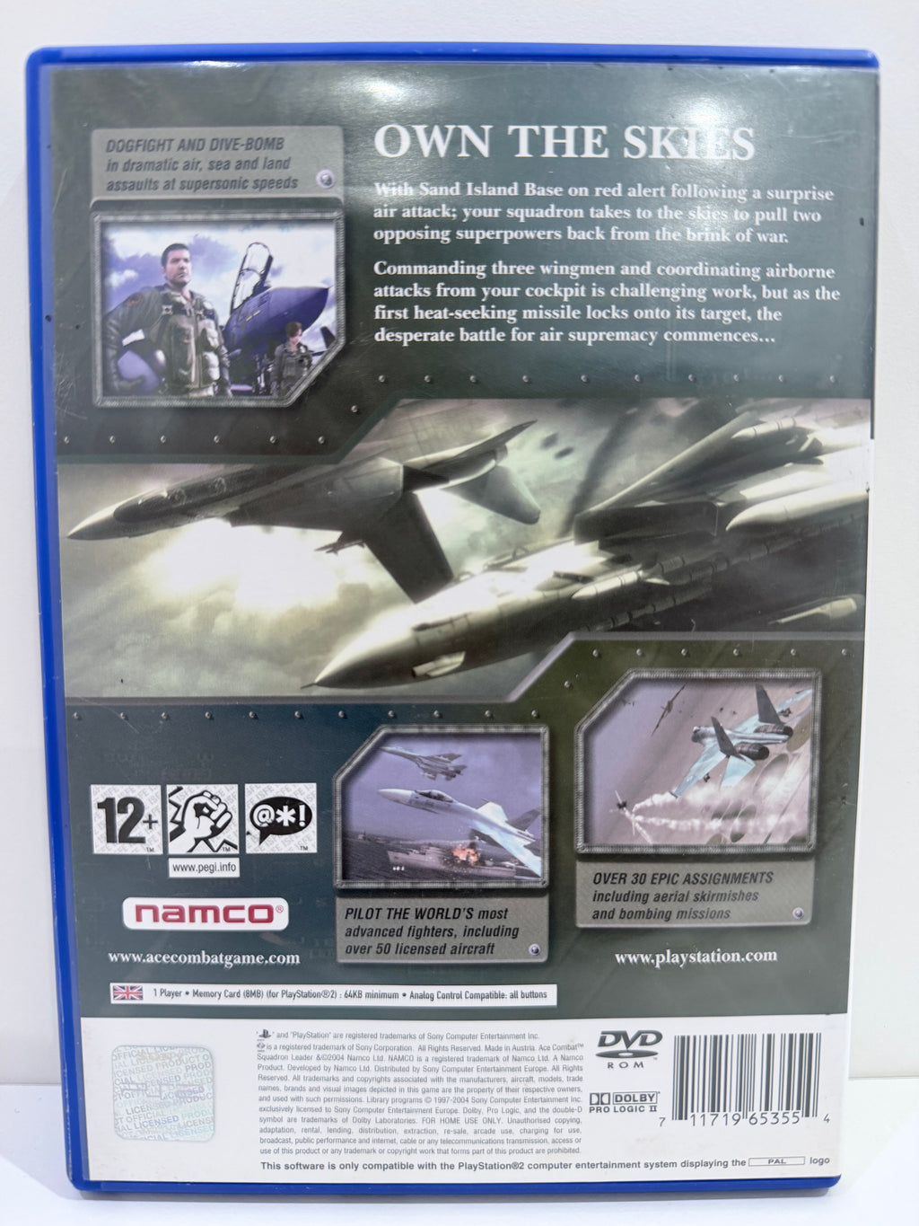 Ace Combat - Squadron Leader Sony PlayStation 2 No Manual PAL UK Tested Working
