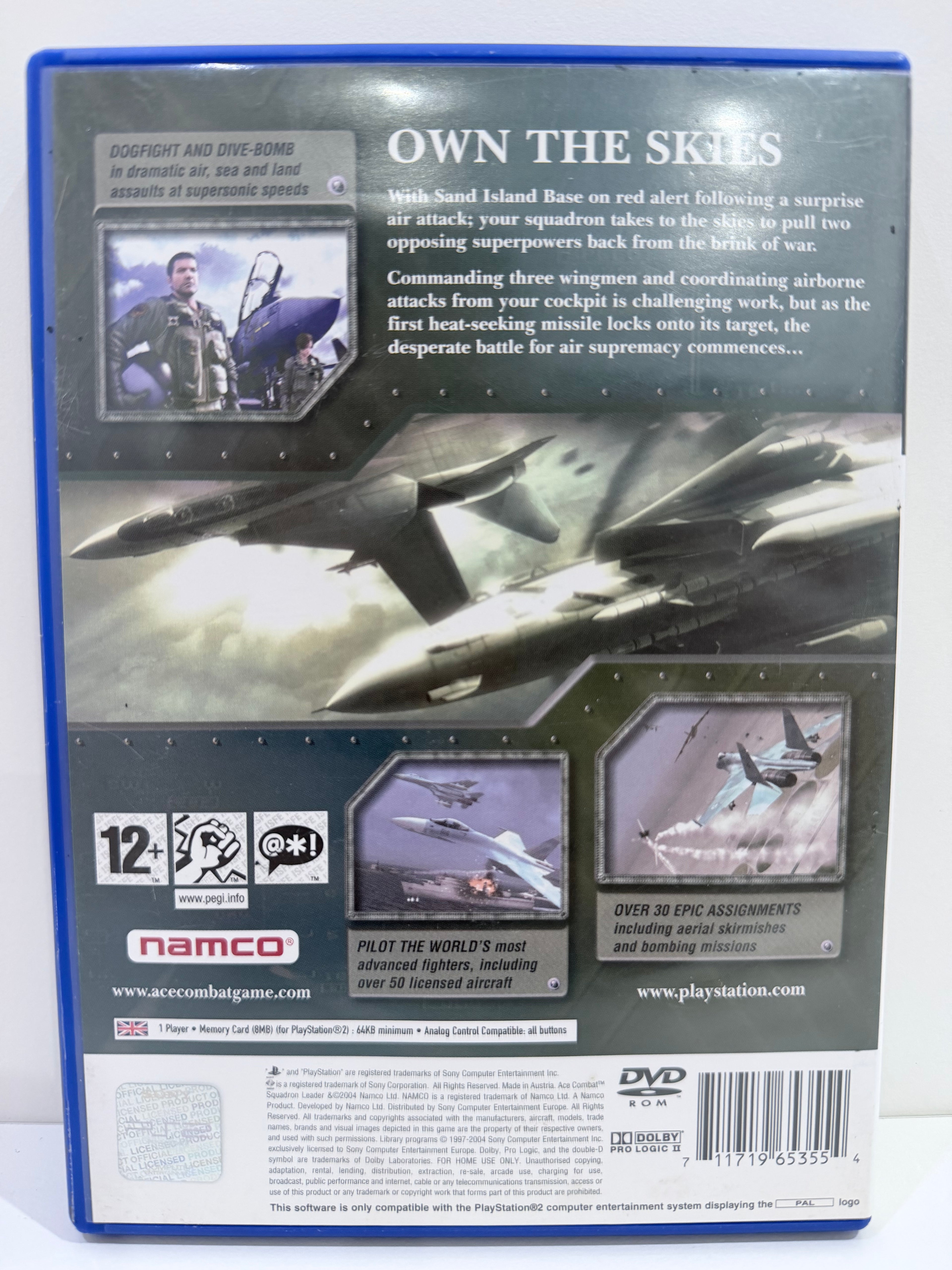 Ace Combat - Squadron Leader Sony PlayStation 2 No Manual PAL UK Tested Working
