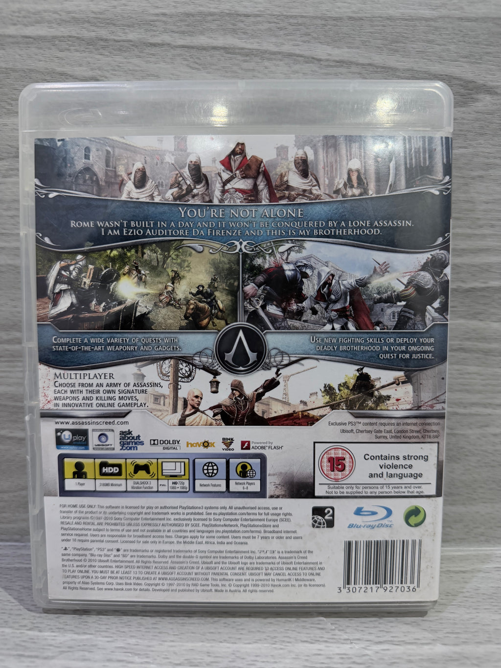 Assassin's Creed Brotherhood PS3 Complete With Manual PAL UK Tested Working