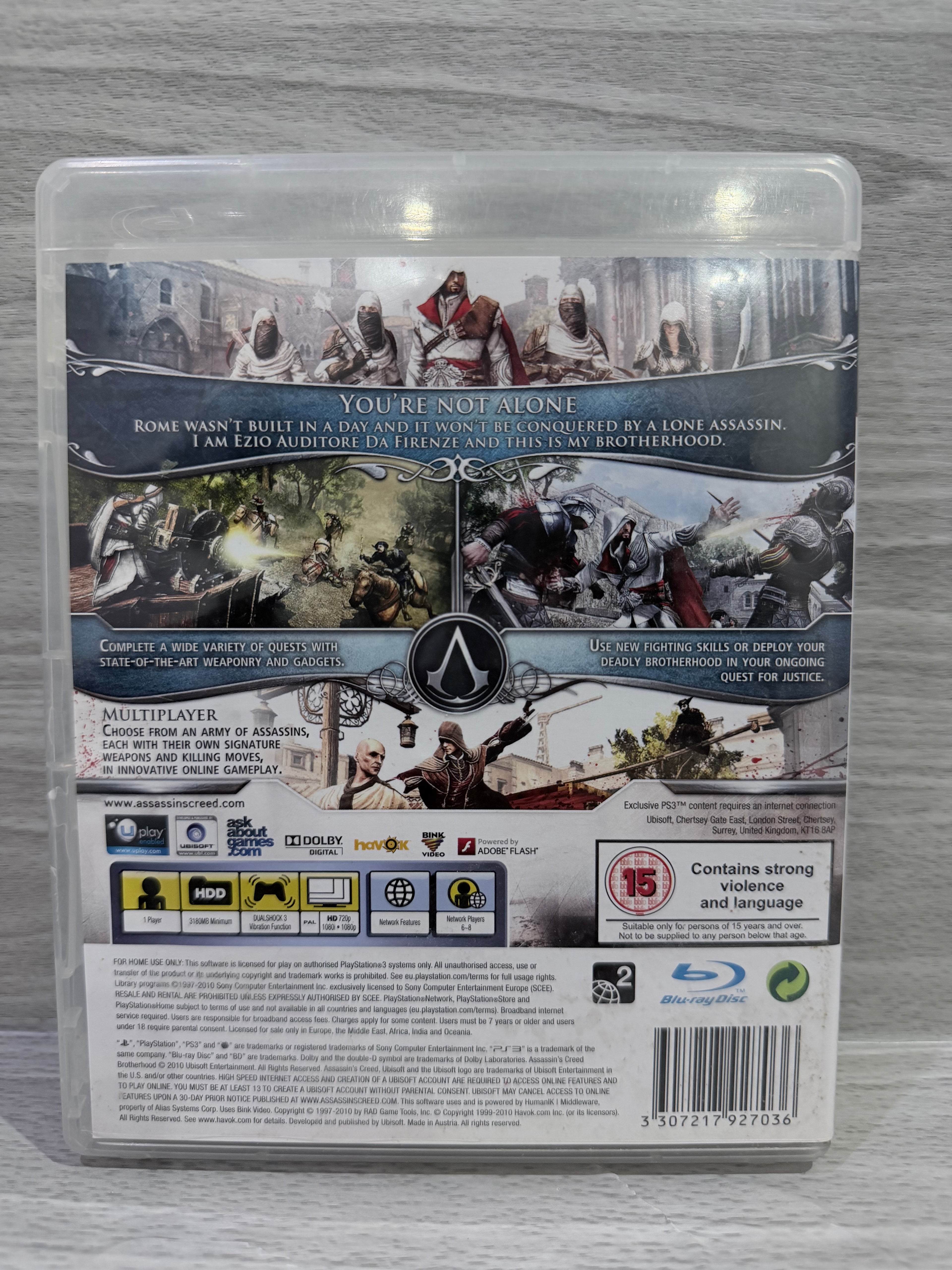 Assassin's Creed Brotherhood PS3 Complete With Manual PAL UK Tested Working