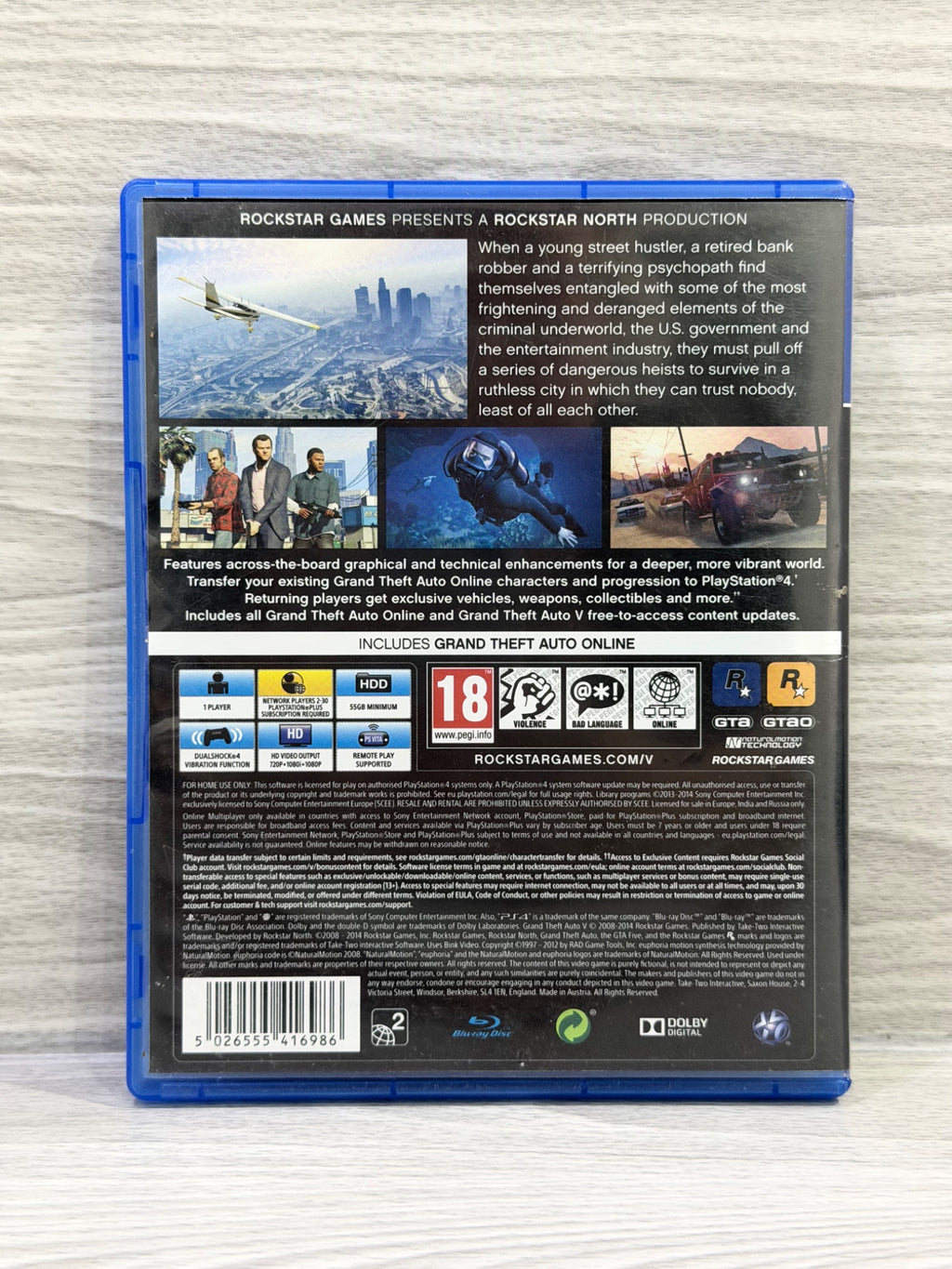 Grand Theft Auto V (5) Sony PlayStation 4 Boxed PAL UK Tested Working