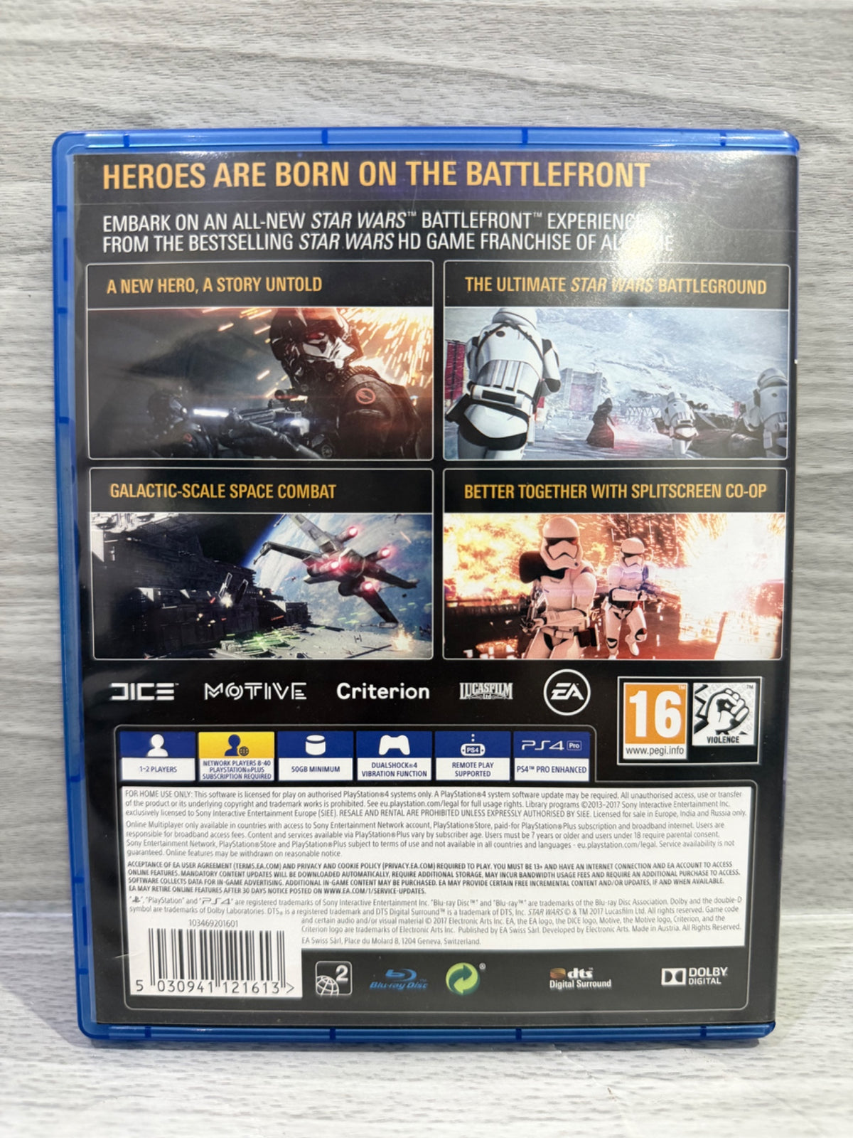 Star Wars Battlefront II (No DLC) Sony PlayStation 4 Boxed PAL UK Tested Working