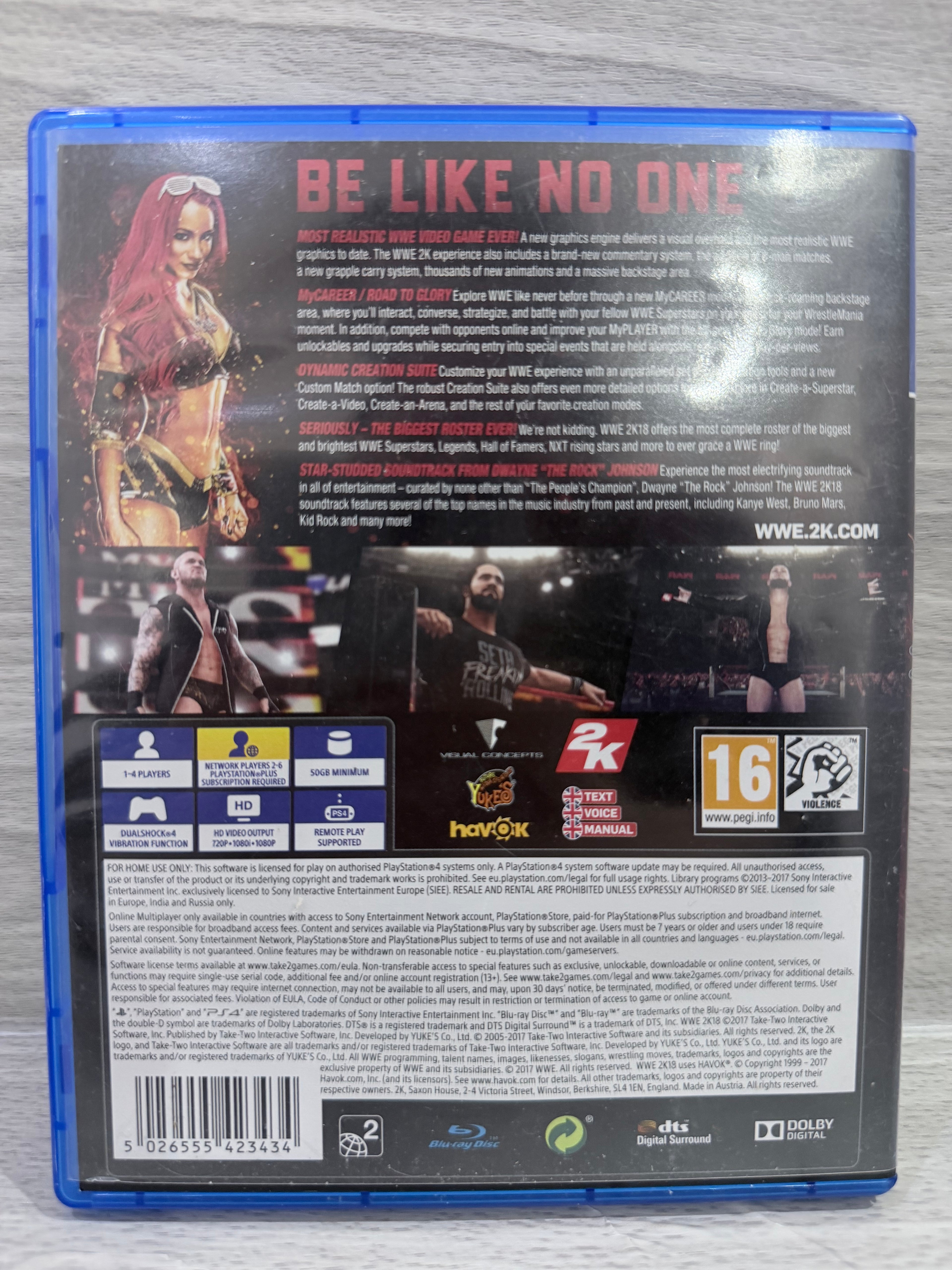 WWE 2K18 Sony PlayStation 4 Boxed PAL UK Tested Working