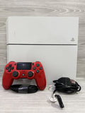 Sony PlayStation 4 Original 500GB White Console Genuine Red Controller Tested