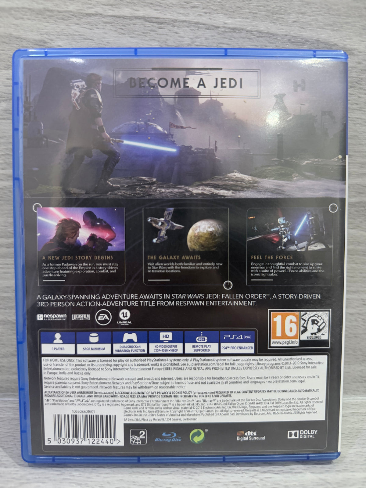 Star Wars Jedi: Fallen Order (No DLC) Sony PlayStation 4 Boxed PAL UK Tested