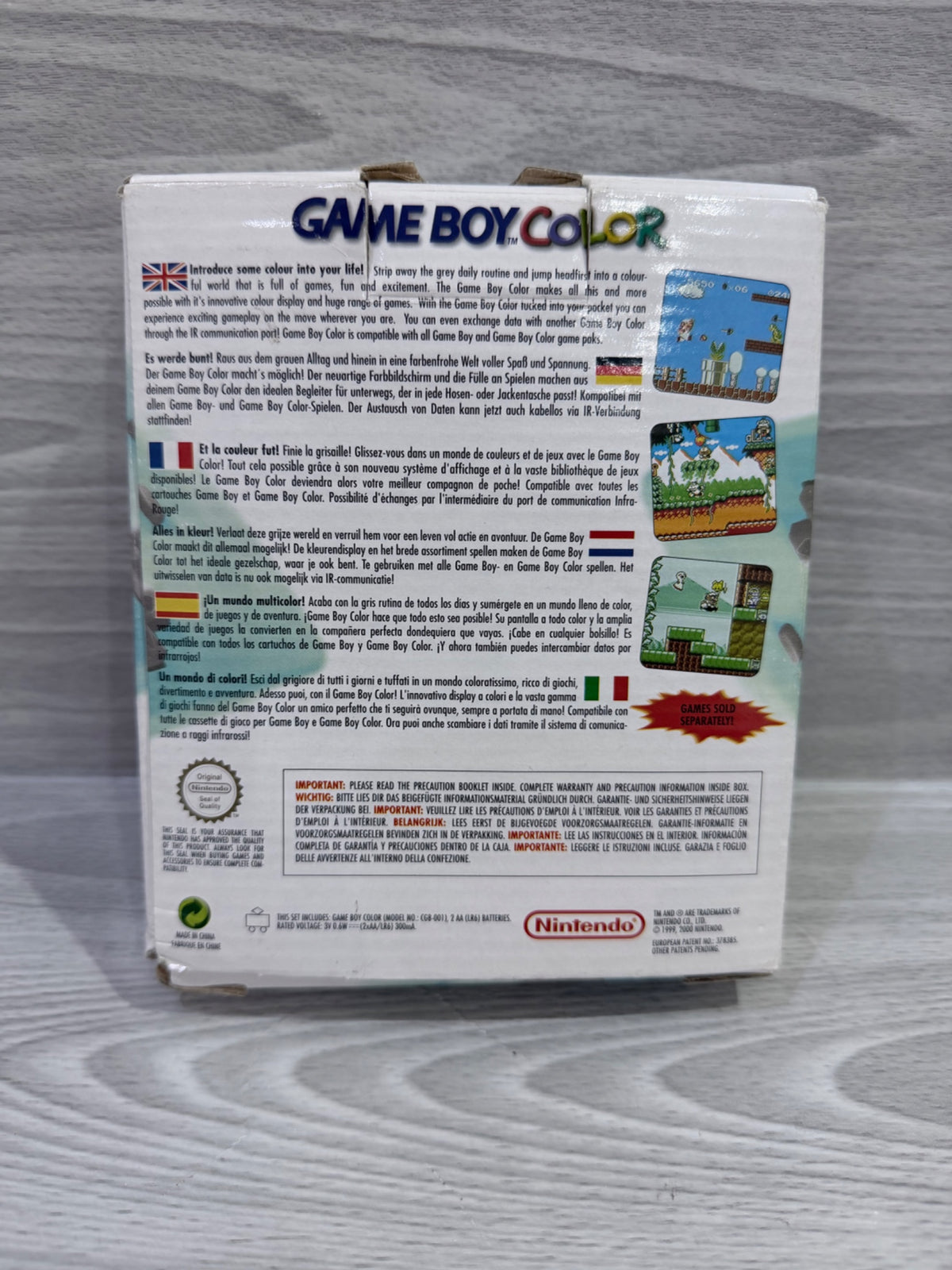 Nintendo Game Boy Color Teal Handheld Console Boxed Tested Working