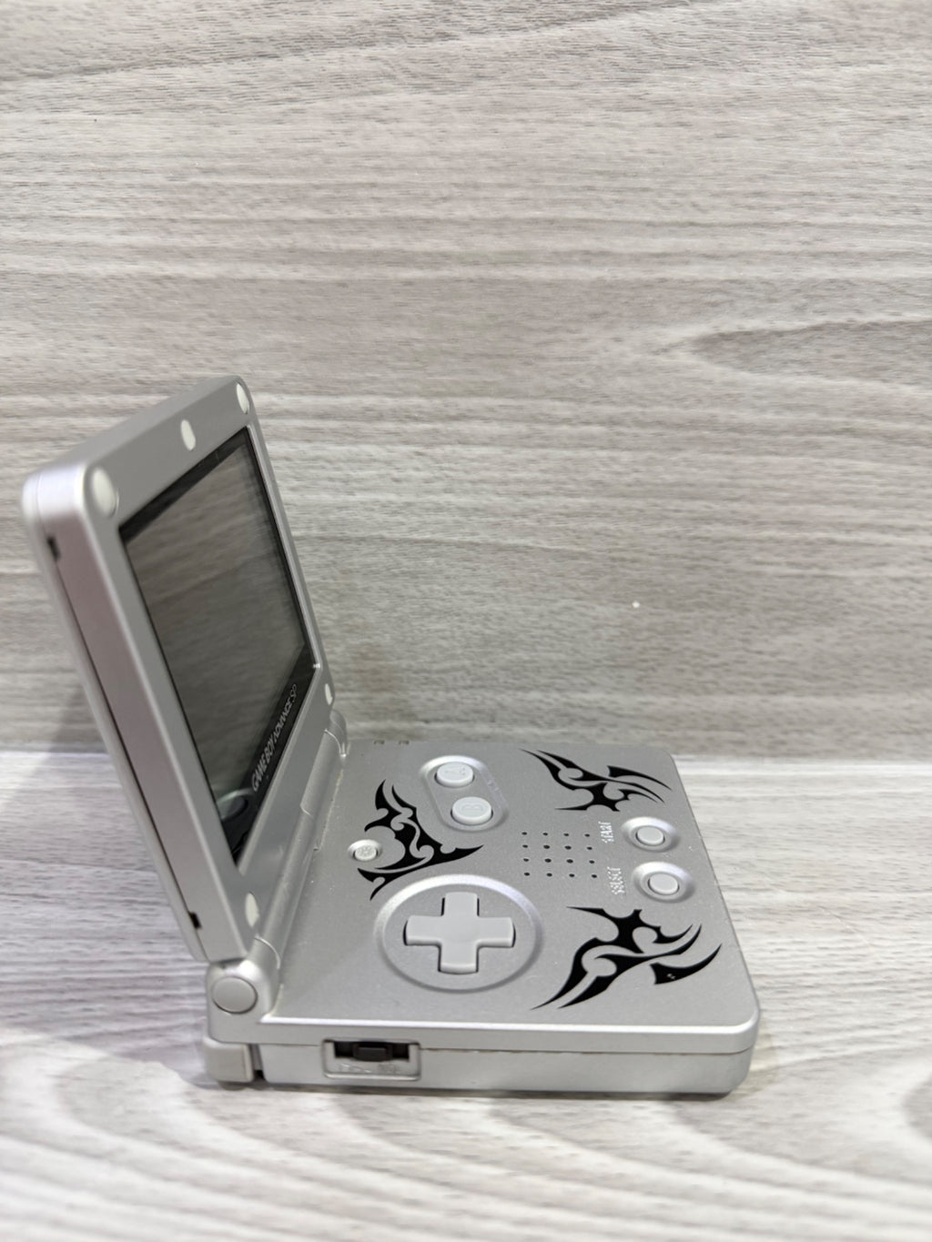 Nintendo Game Boy Advance SP Tribal Silver Handheld Console Unboxed Tested