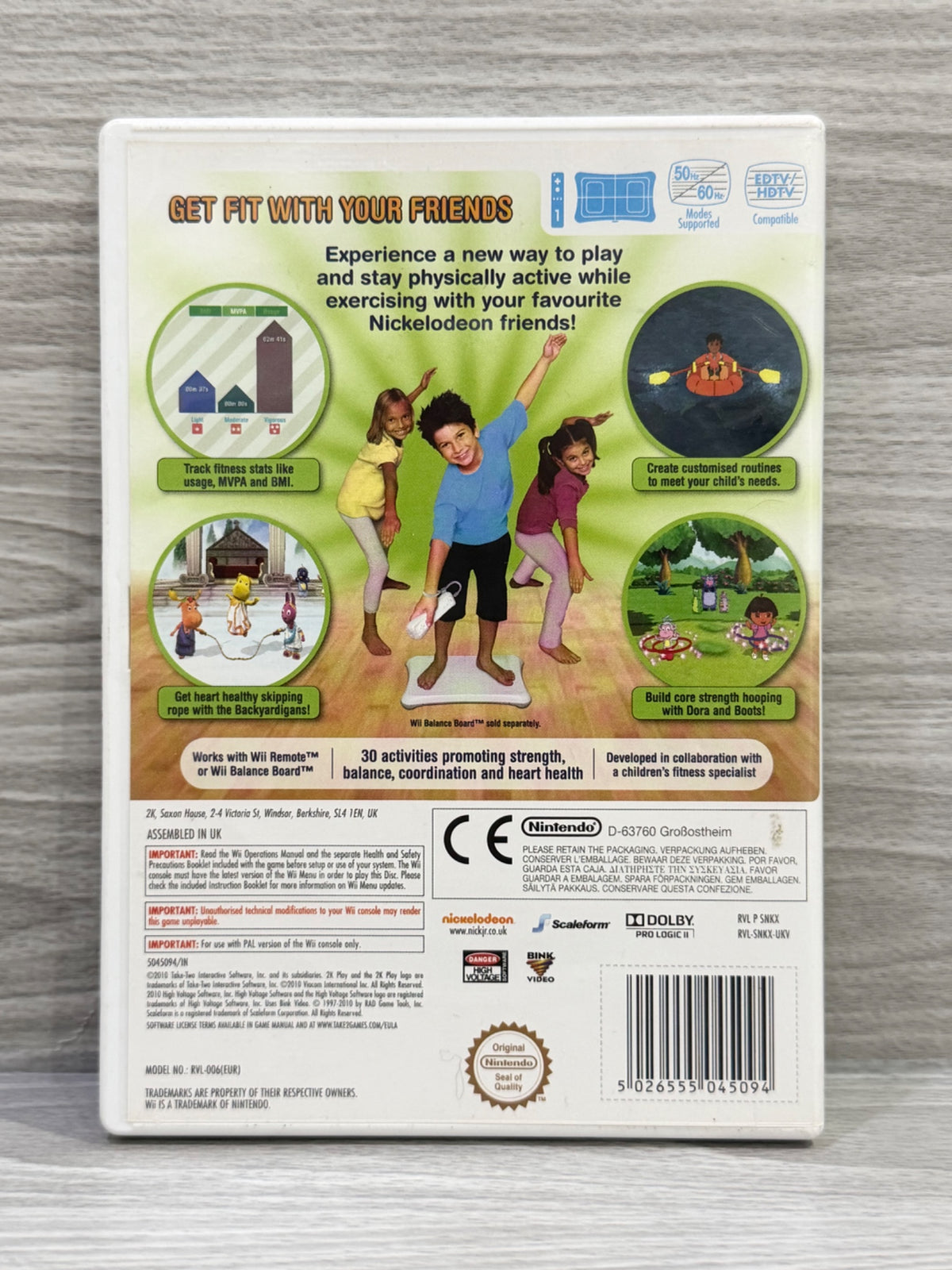 Nickelodeon Fit Nintendo Wii No Manual PAL UK Tested Working