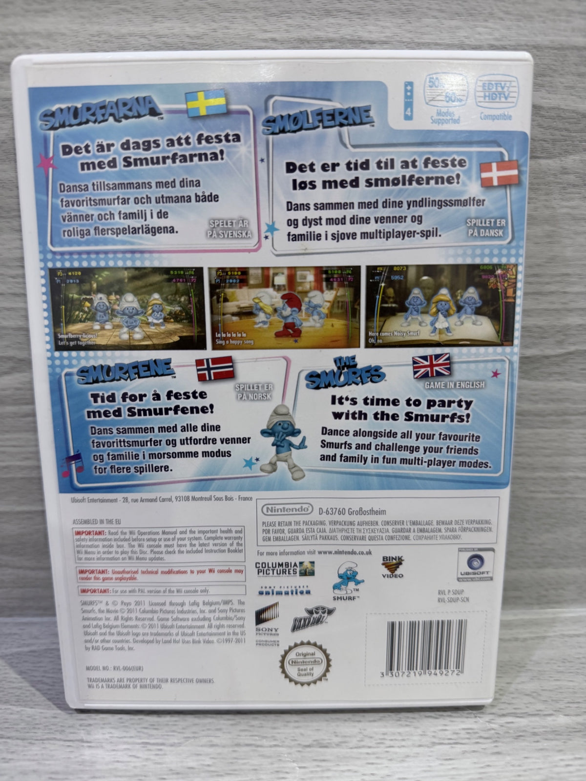 Smurfs, The - Dance Party Nintendo Wii Complete With Manual PAL UK Tested
