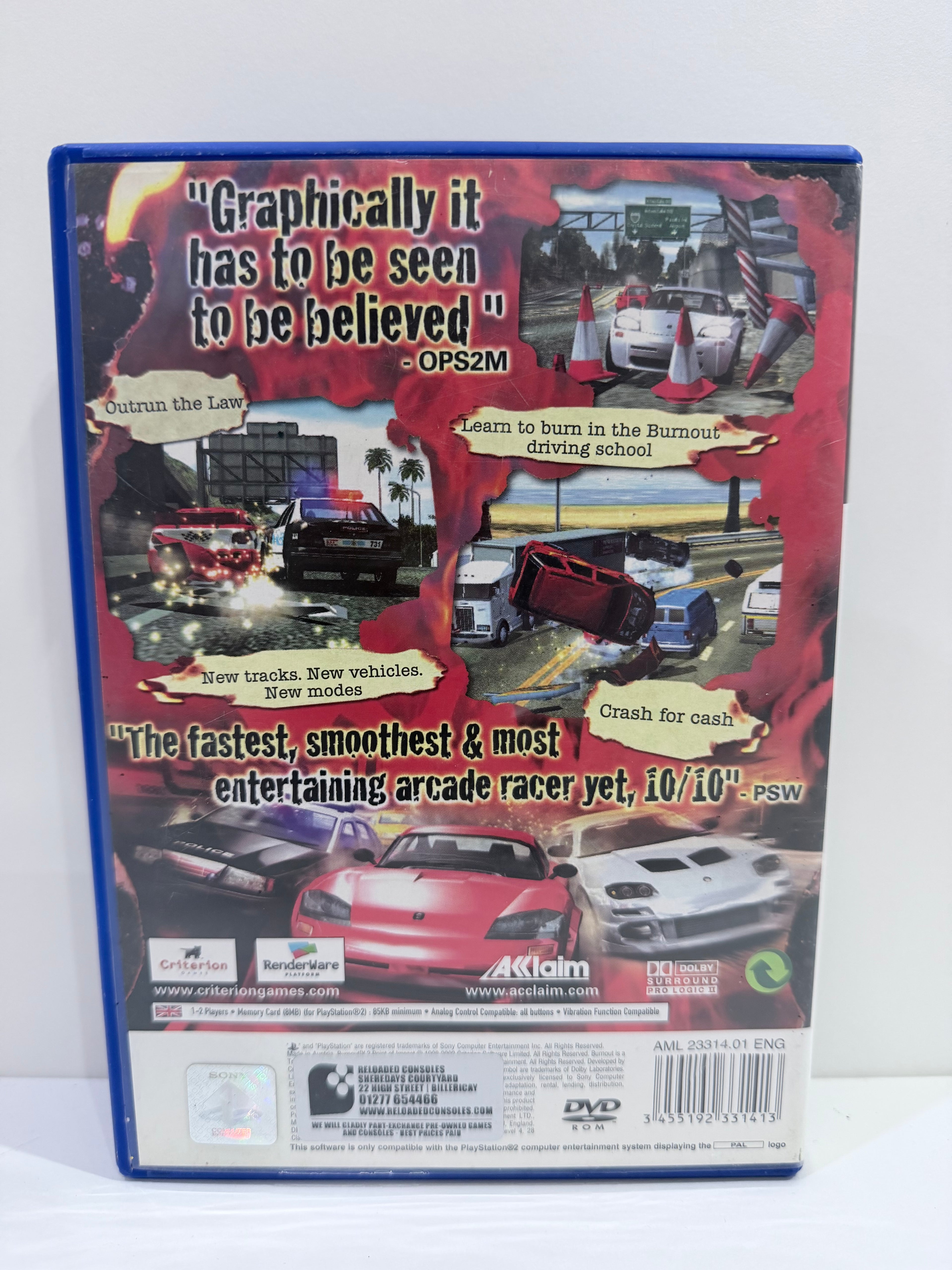 Burnout 2: Point of Impact Sony PlayStation 2 No Manual PAL UK Tested Working