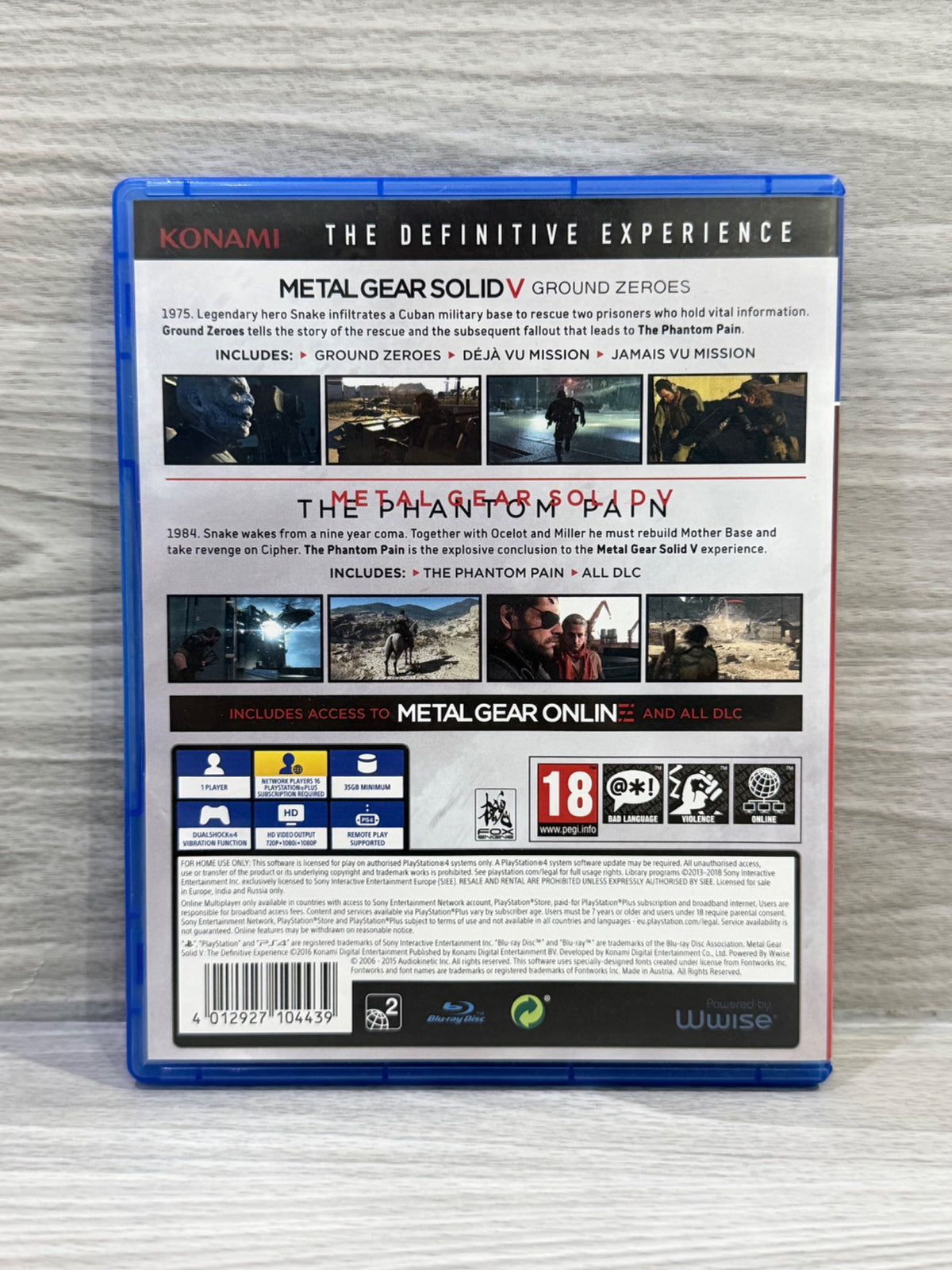 Metal Gear Solid V: The Definitive Experience PS4 Boxed PAL UK Tested Working