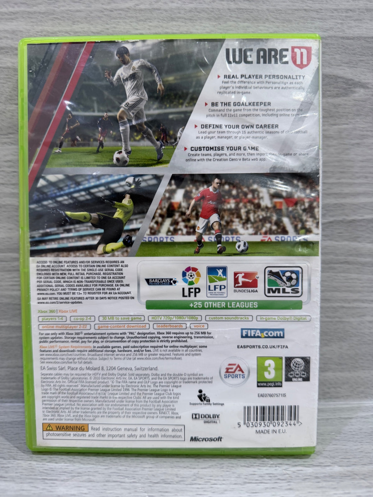 fifa 11 Microsoft Xbox 360 No Manual PAL UK Tested Working