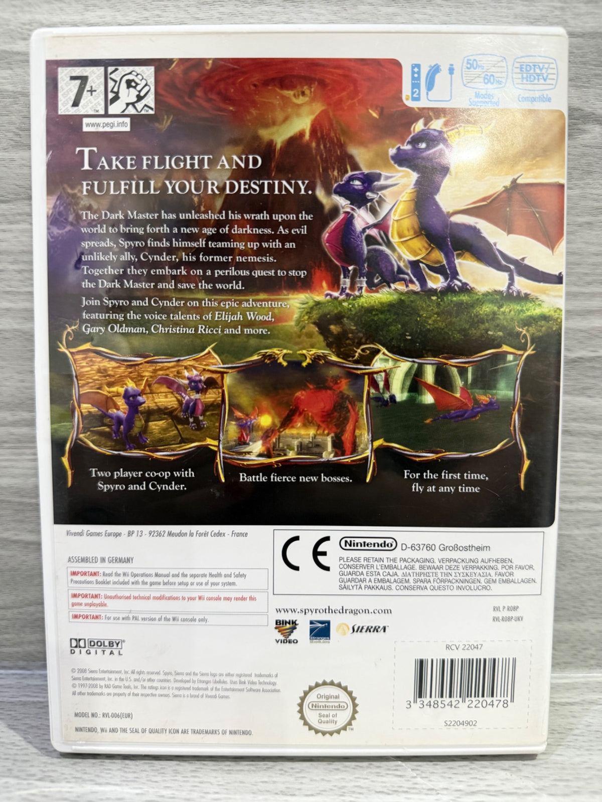 Legend Of Spyro - Dawn Of The Dragon Wii Complete With Manual PAL UK Tested