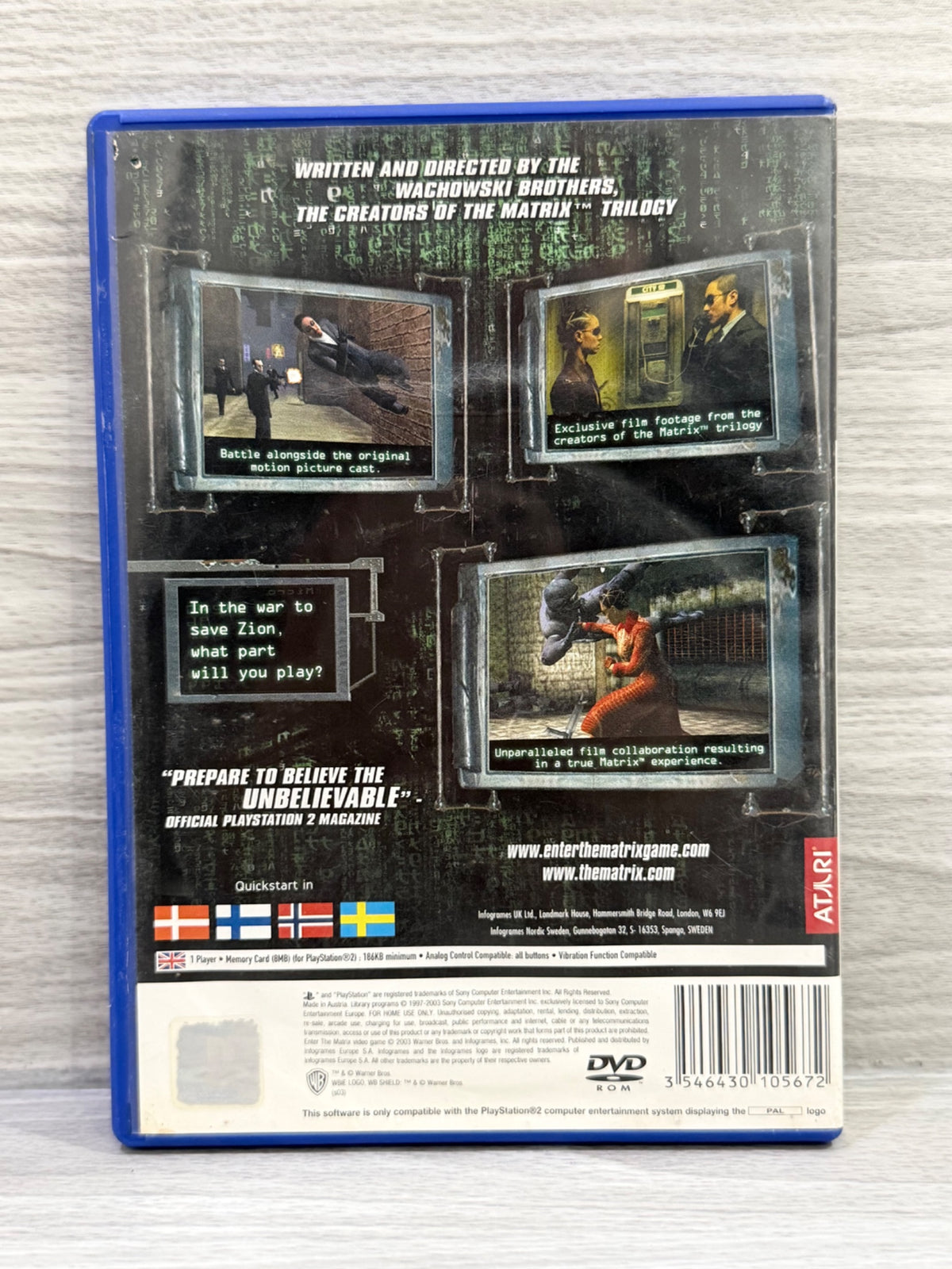 Enter The Matrix Sony PlayStation 2 Complete With Manual PAL UK Tested Working