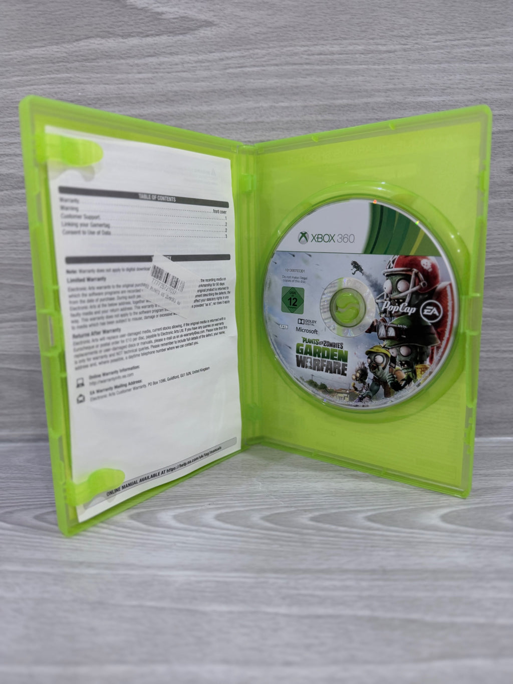 Plants Vs Zombies: Garden Warfare Microsoft Xbox 360 No Manual PAL UK Tested