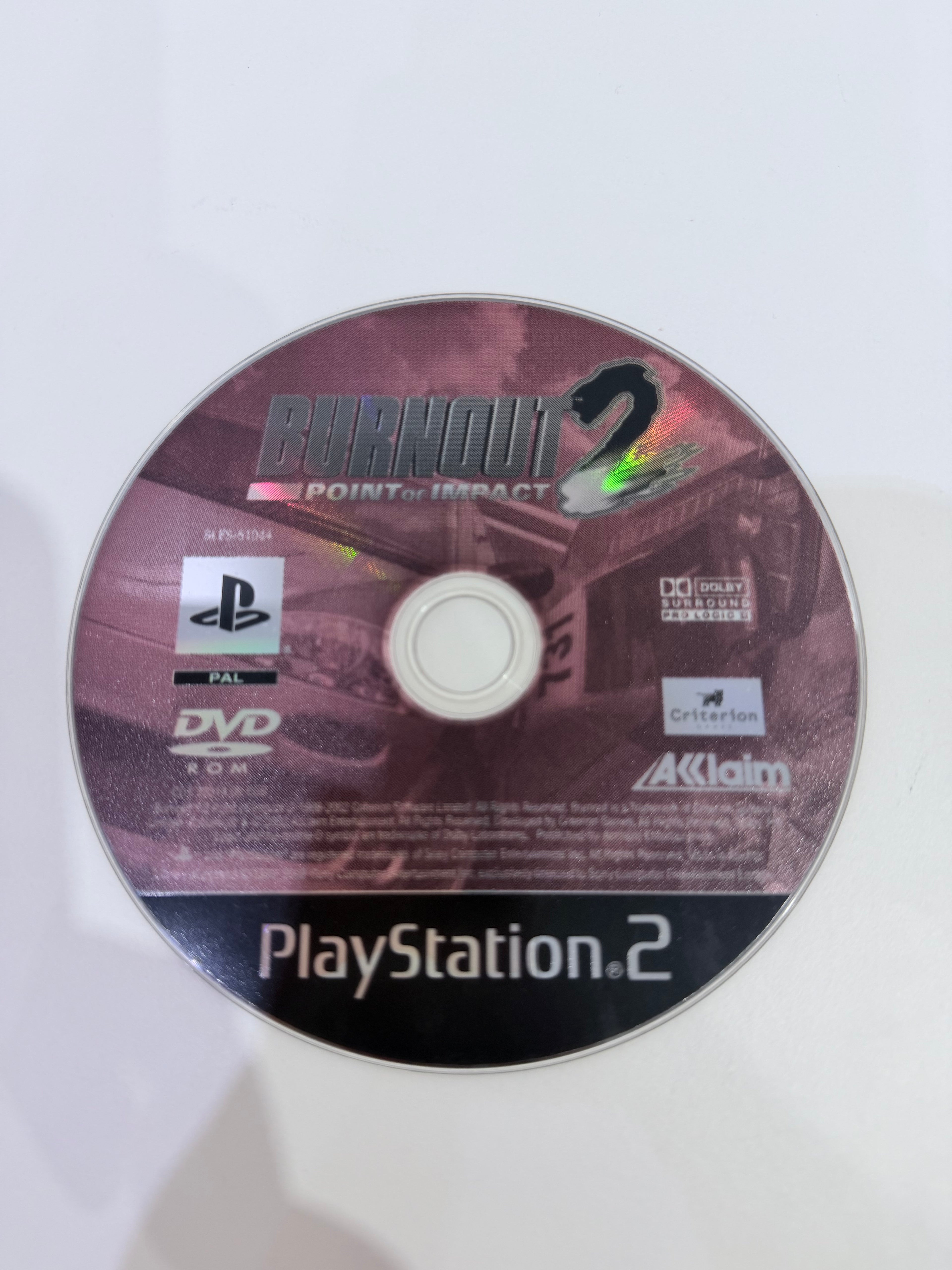 Burnout 2: Point of Impact Sony PlayStation 2 No Manual PAL UK Tested Working