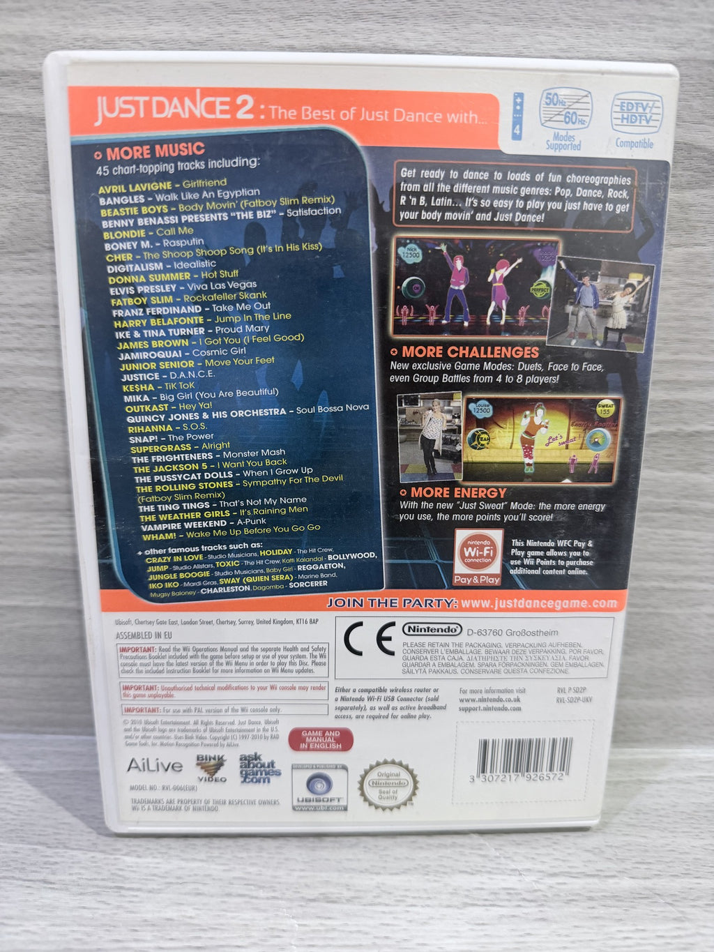 Just Dance 2 Nintendo Wii Complete With Manual PAL UK Tested Working
